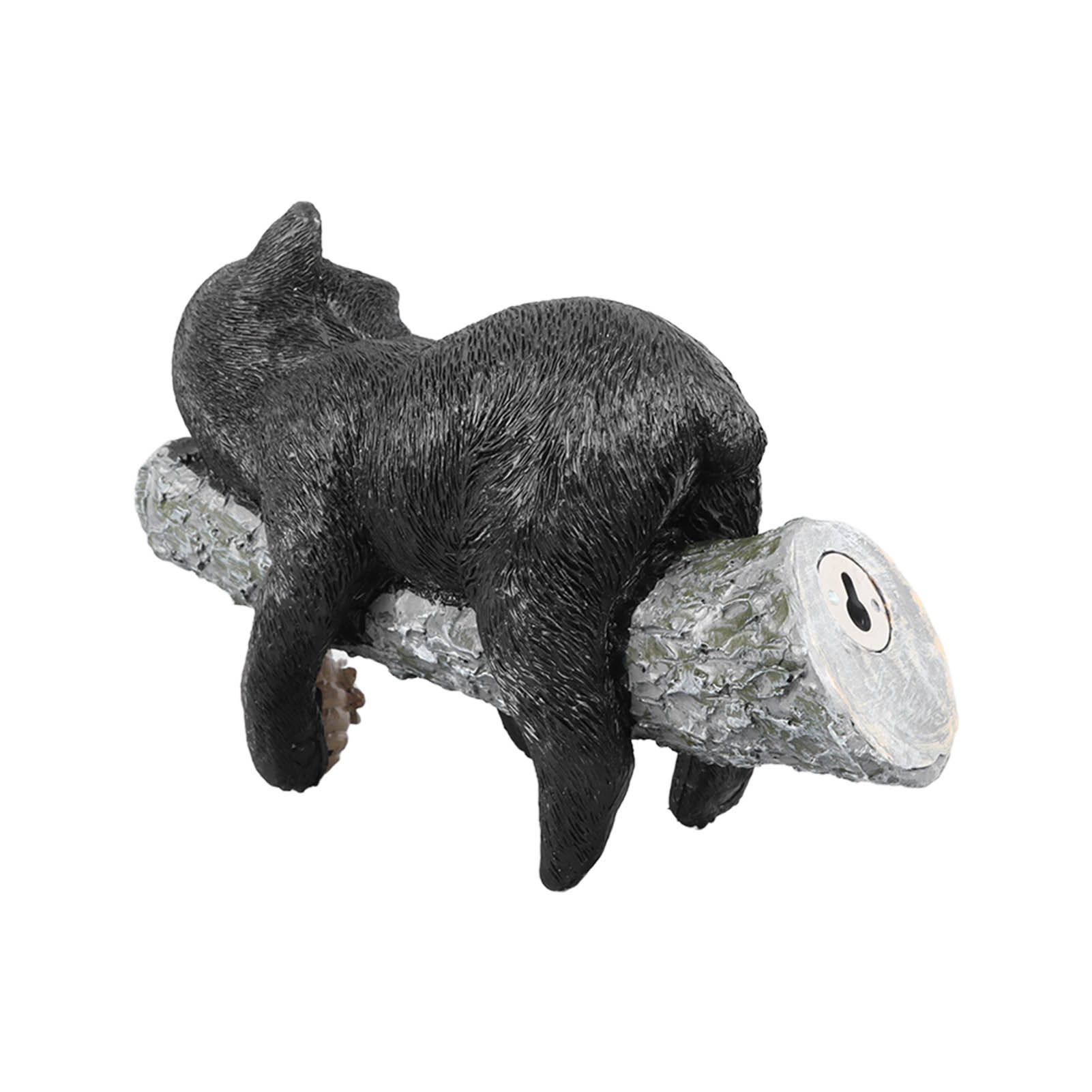 Black Bear Figurine Resin Funny Cute Exquisite Animal Art Statue for Garden Yard Decoration - Image 6