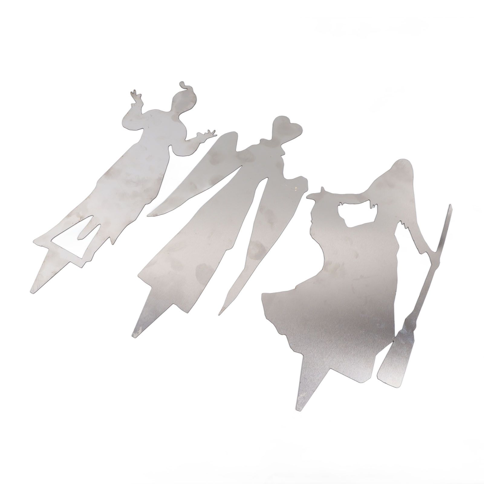 3Pcs Halloween Silhouette Yard Signs Iron Metal Witch Halloween Decorations Outdoor for Party Festivals Home - Image 3