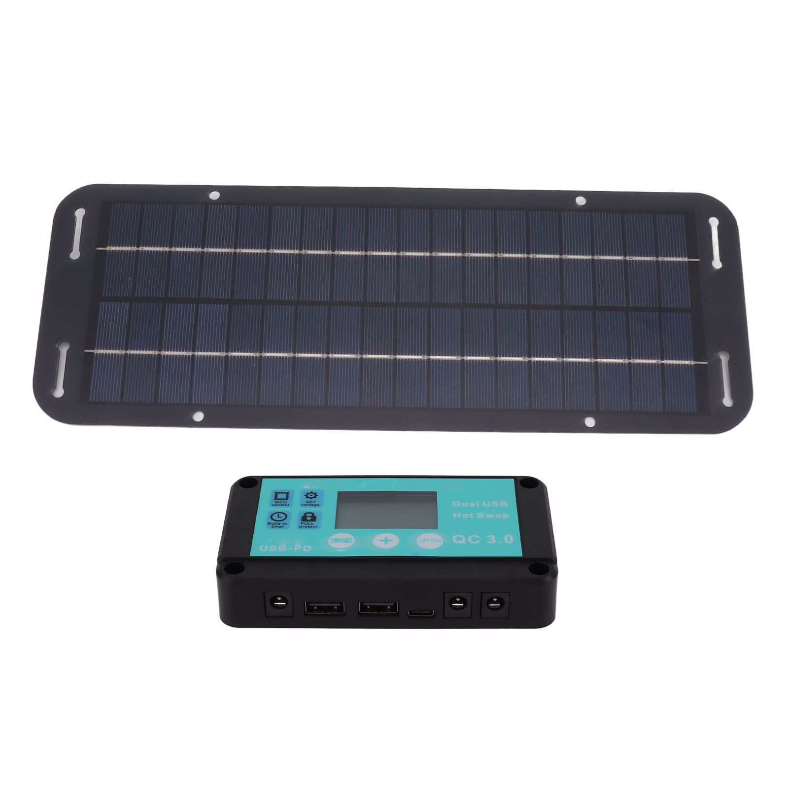 20W Solar Panel Black Solar Cell with Waterproof MPPT Controller for RV Home Vehicle Travel Camping - Image 7