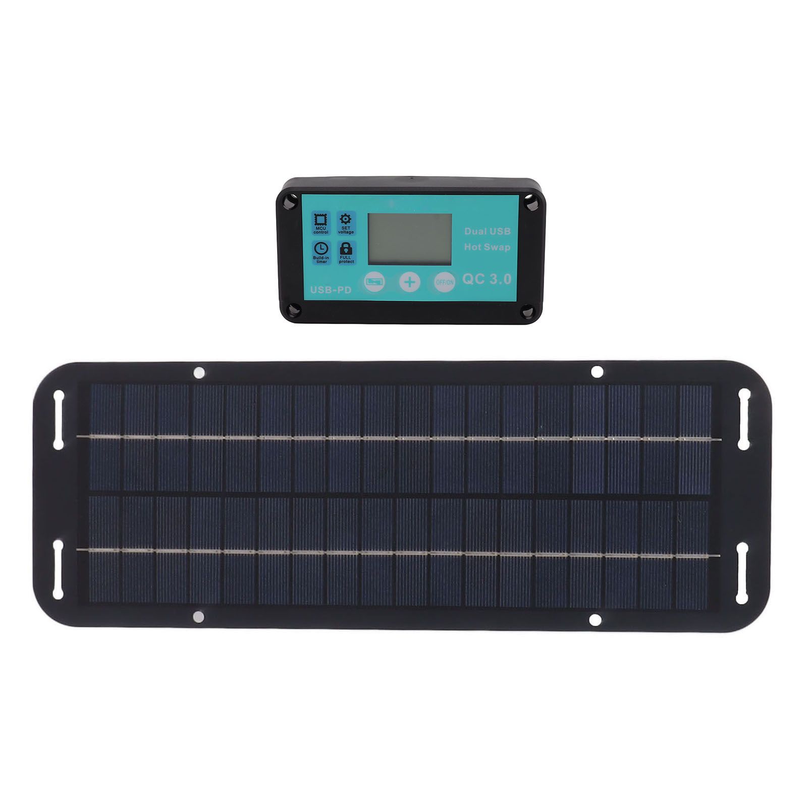 20W Solar Panel Black Solar Cell with Waterproof MPPT Controller for RV Home Vehicle Travel Camping - Image 8