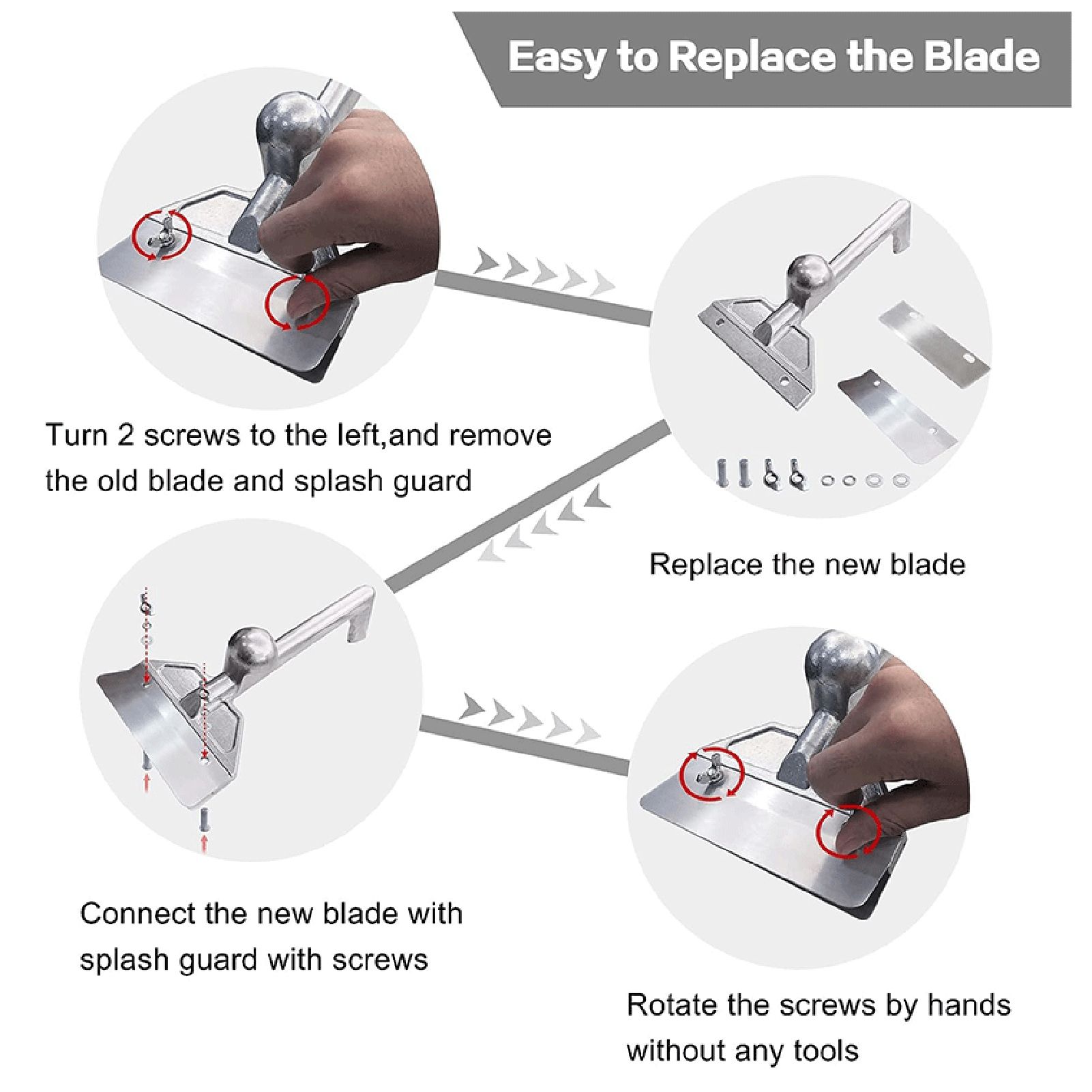 4PCS Grill Scraper Blades Stainless Steel Heavy Duty Griddle Scraper Replacement Blade Accessories for Outdoor BBQ Grill Cleaning Tools - Image 7