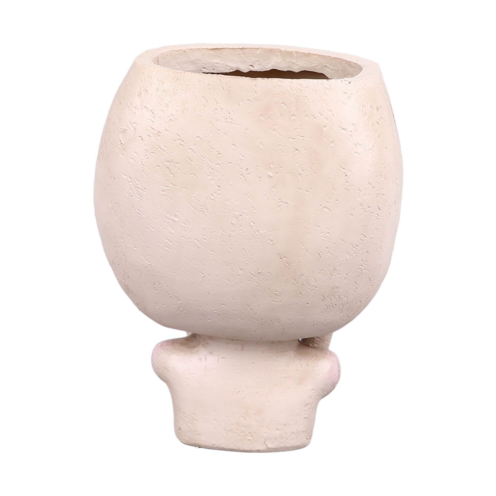Face Planter Pots Large Caliber Resin Drainage Hole Design Creative Head Succulent Planters Pot for Herbs Succulents Cacti - Image 5
