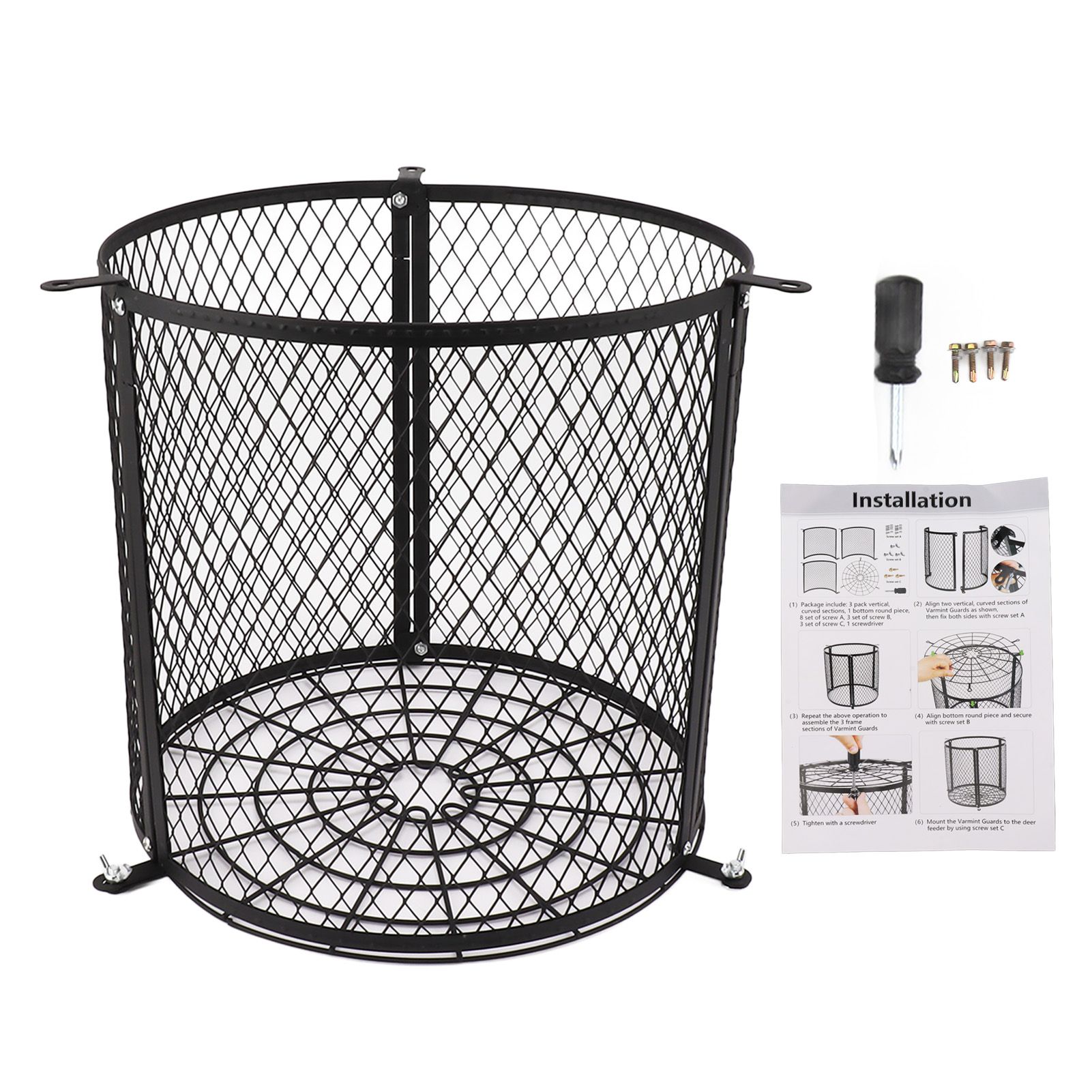 Varmint Feeder Cage Weatherproof Quick Lock Deer Feeder Protective Guards Cage for Outdoor Forest - Image 1