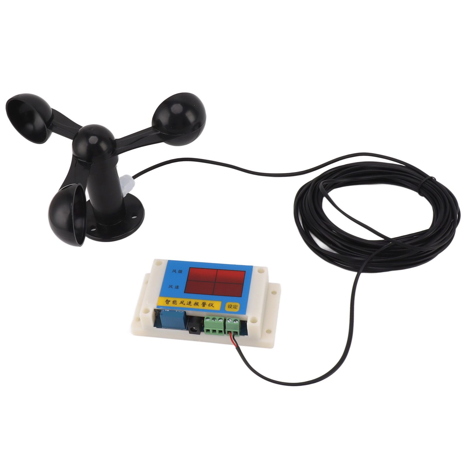 3 Fan Blades Tower Crane Anemometer 3 Blades USB 5V High Accuracy 2‑12 Lever Wind Speed Alarm Device for Outdoor - Image 8