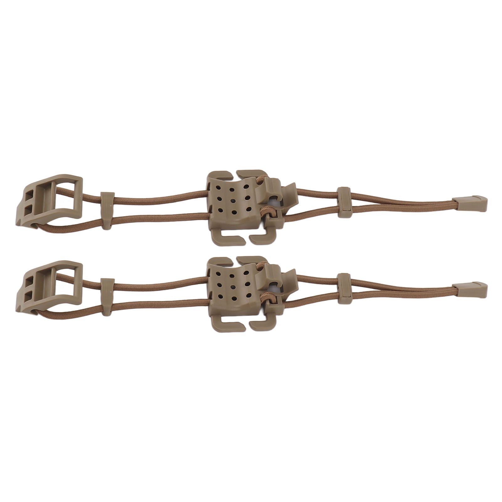 2Pcs Backpack Binding Clip MOLLE Gear Organizer Fastener Elastic Binding Buckle Carabiner Clip Bags Clasp Cord Fix Gear Elastic Strap Khaki - Image 7