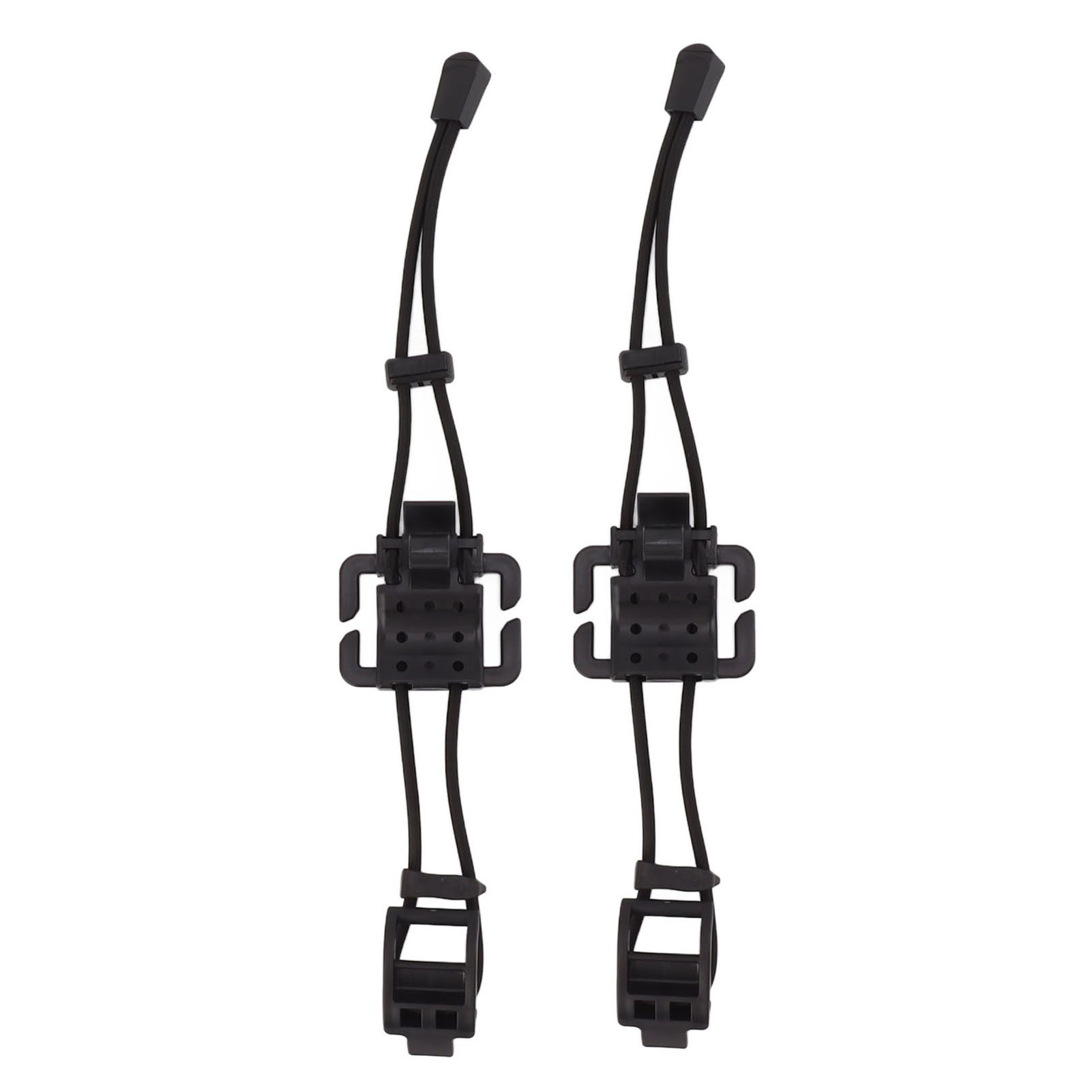 2Pcs Backpack Binding Clip MOLLE Gear Organizer Fastener Elastic Binding Buckle Carabiner Clip Bags Clasp Cord Fix Gear Elastic Strap Black - Image 7
