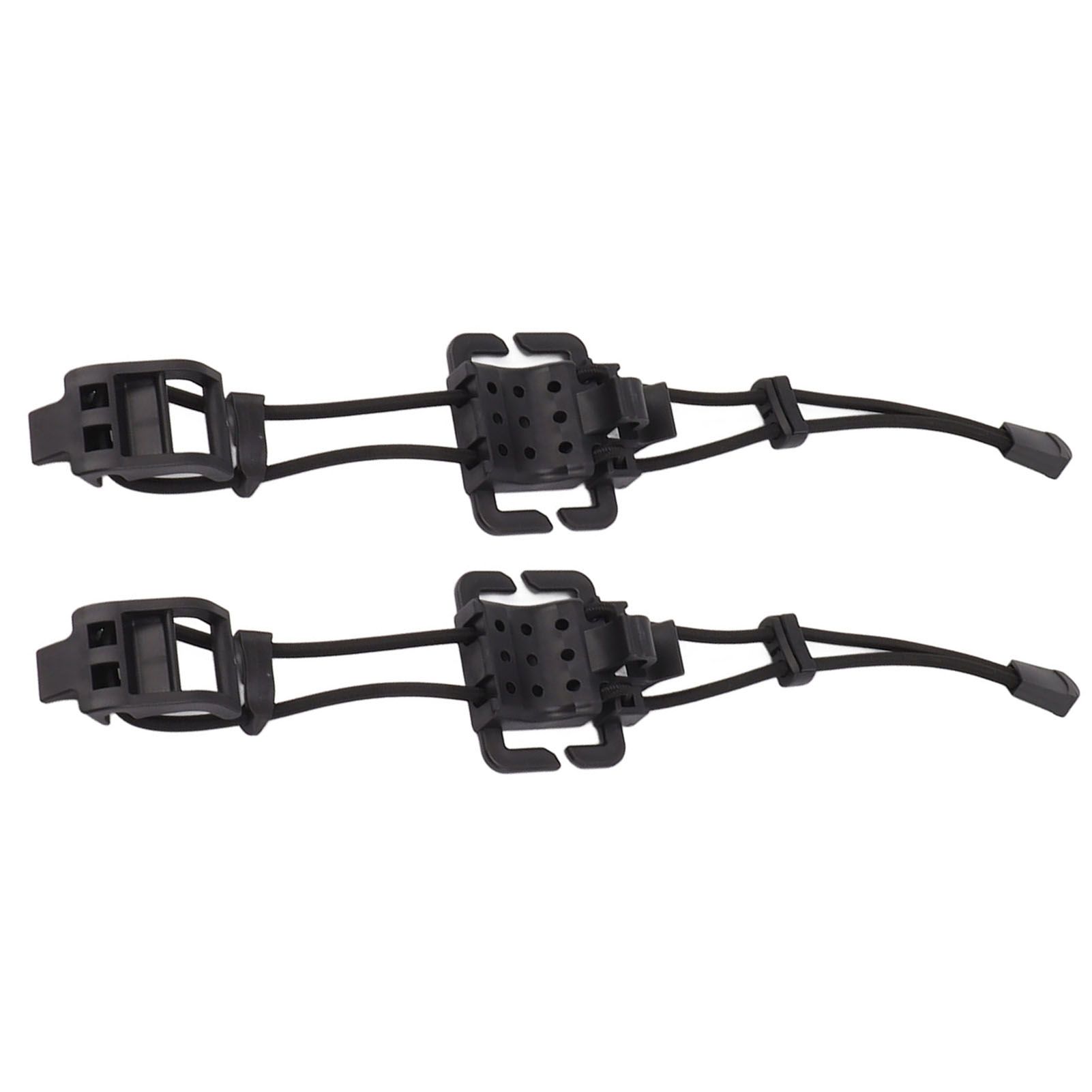 2Pcs Backpack Binding Clip MOLLE Gear Organizer Fastener Elastic Binding Buckle Carabiner Clip Bags Clasp Cord Fix Gear Elastic Strap Black - Image 8