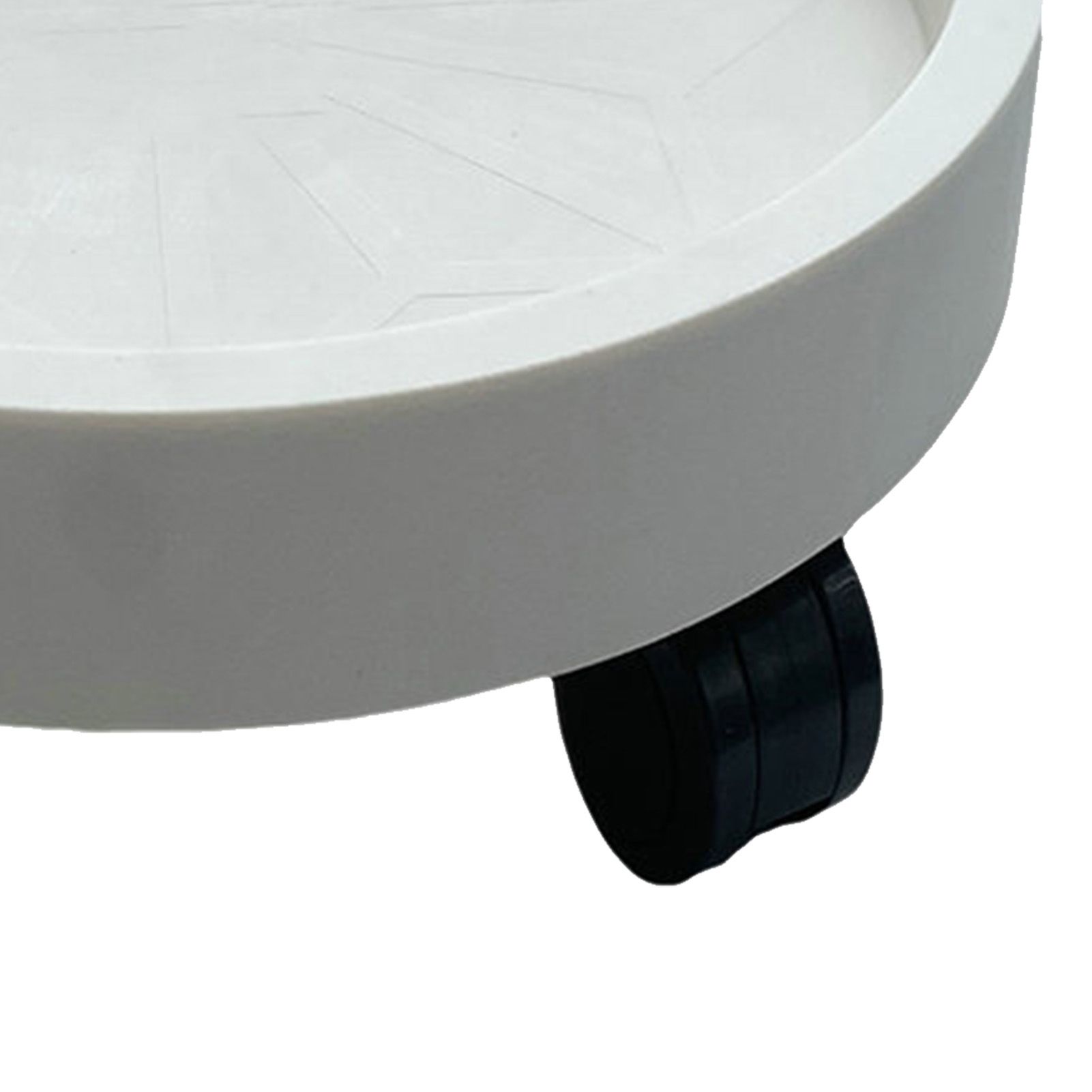 Flower Pot Tray Wheels Round Shape Removable Rotating Wheels Plant Stand for Balcony White 22 - Image 7