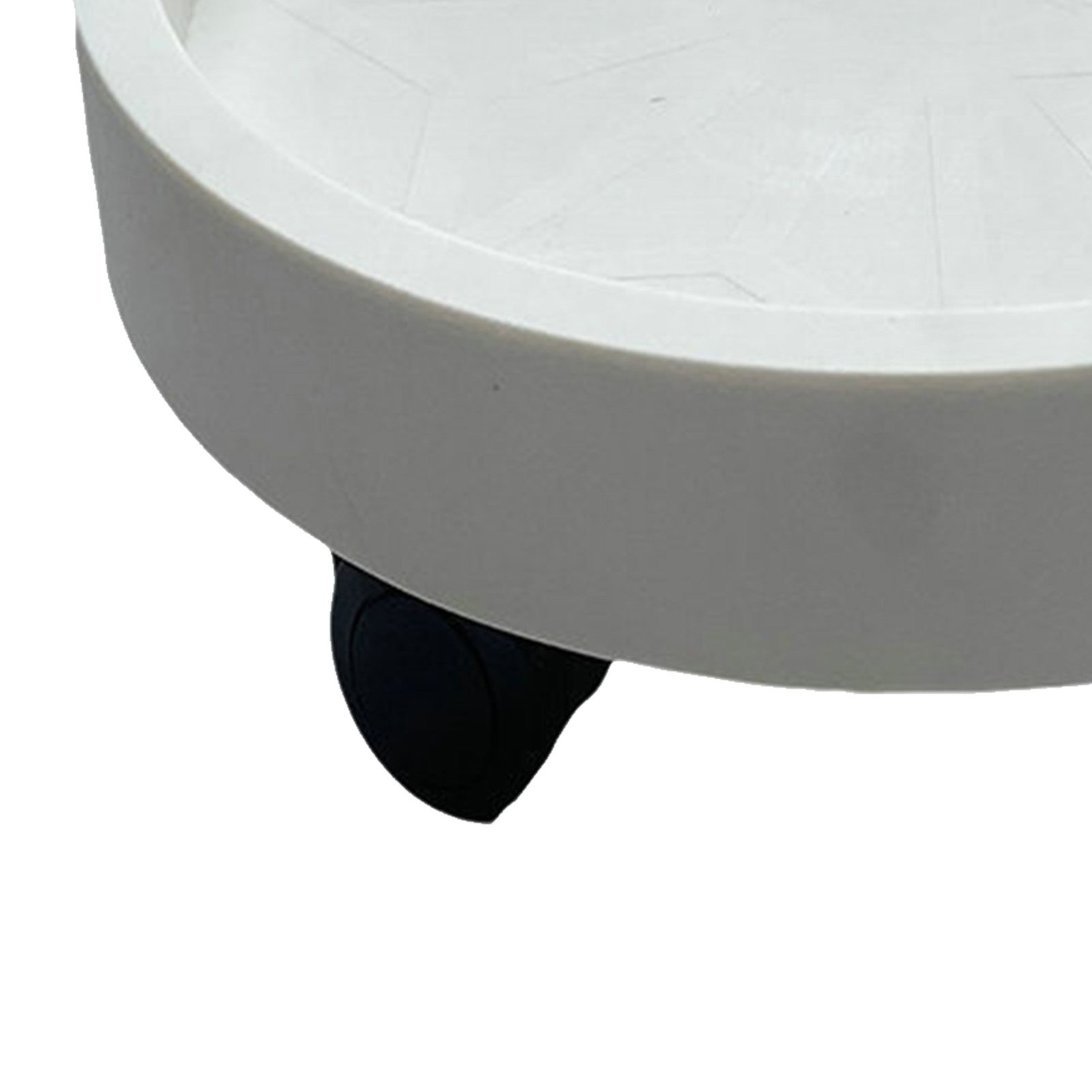 Flower Pot Tray Wheels Round Shape Removable Rotating Wheels Plant Stand for Balcony White 22 - Image 8