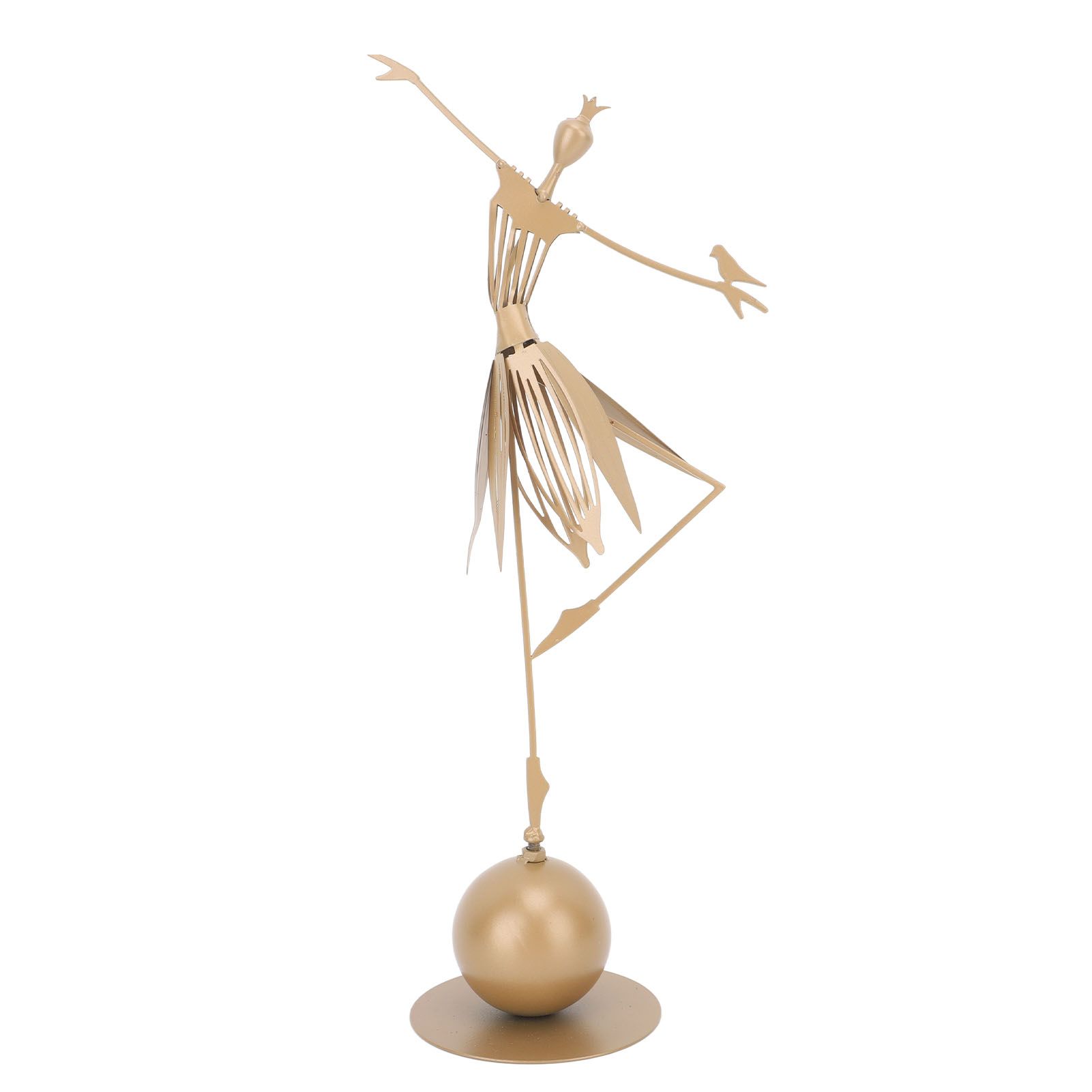 Dancing Girl Statue Metal Outdoor Sculpture Garden Decoration for Lawn Bookshelf Terrace - Image 1