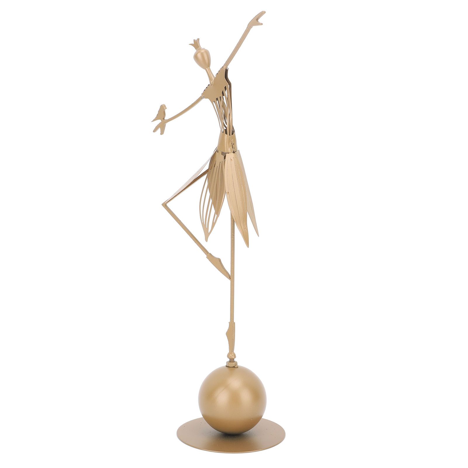 Dancing Girl Statue Metal Outdoor Sculpture Garden Decoration for Lawn Bookshelf Terrace - Image 2