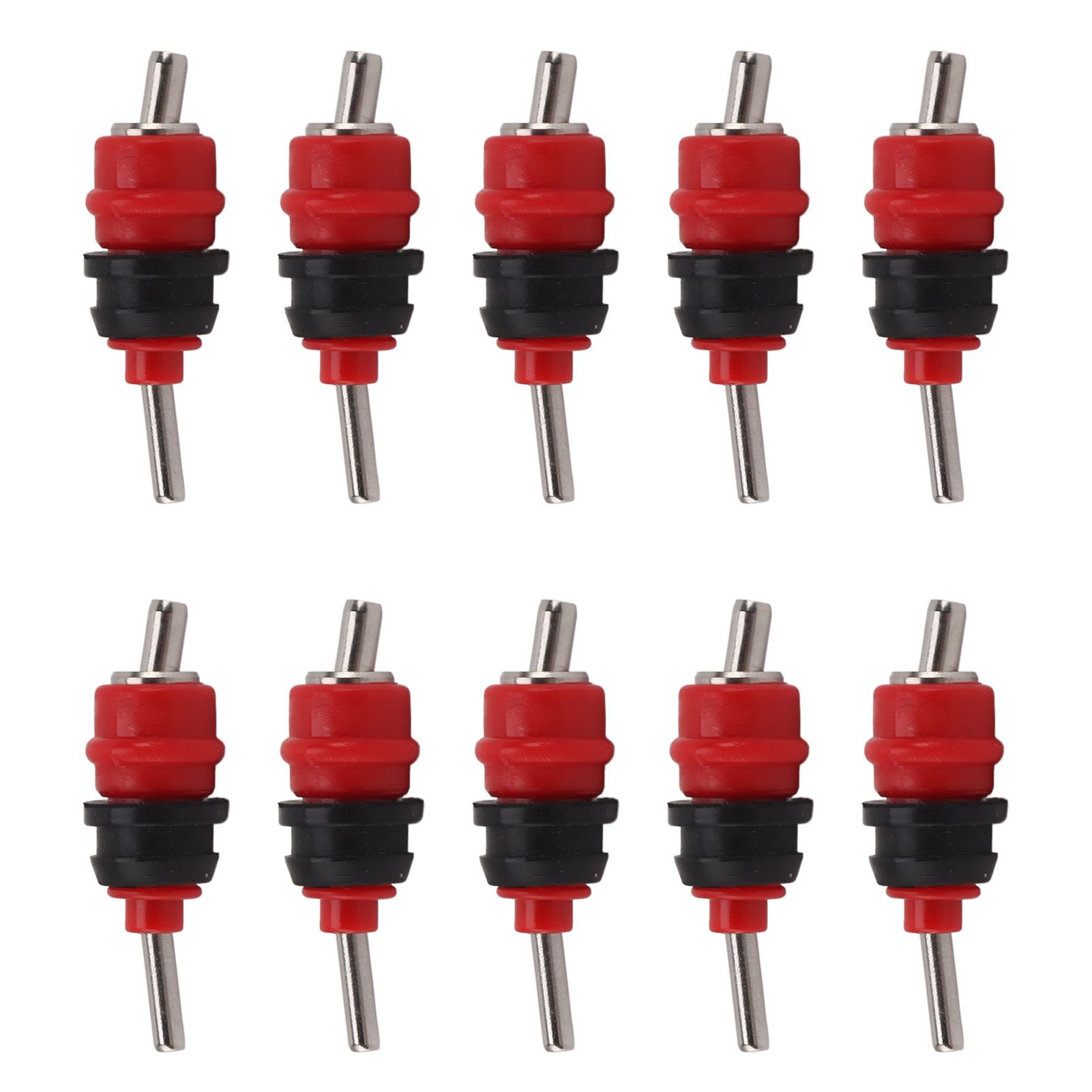 10pcs Automatic Chicken Water Nipple 360 Degree Poultry Drinking Water Chicken Duck Hen Watering Nipple Red Steel Ball - Image 1