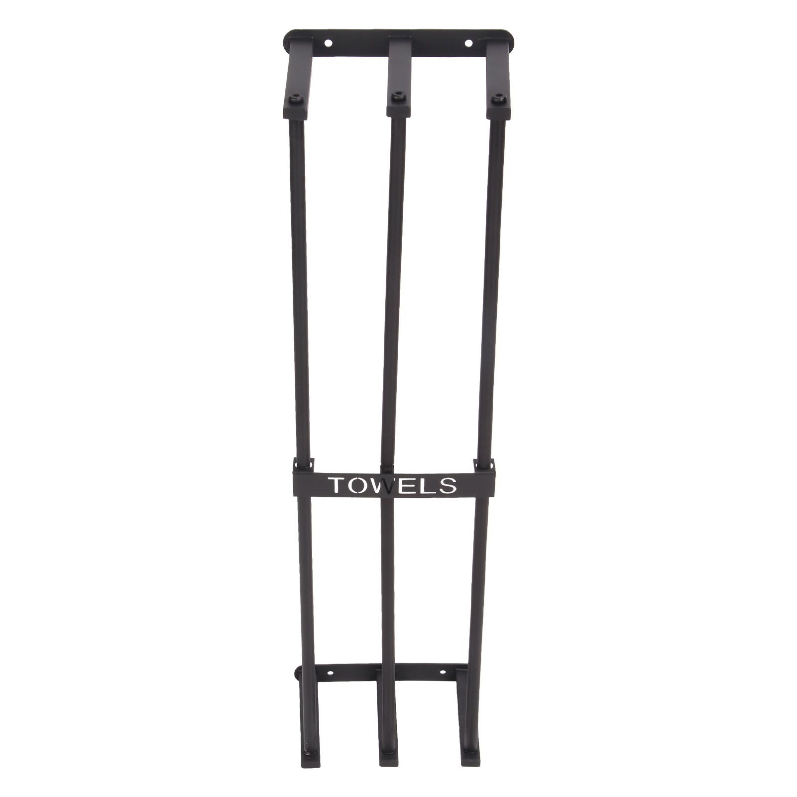 Bathroom Wall Towel Rack Wall Mounted 3 Bars Aluminum Alloy Rolled Towel Holder for Rolled Towels Black - Image 3