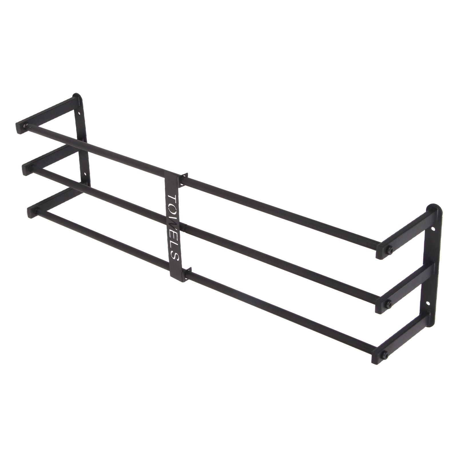 Bathroom Wall Towel Rack Wall Mounted 3 Bars Aluminum Alloy Rolled Towel Holder for Rolled Towels Black - Image 7