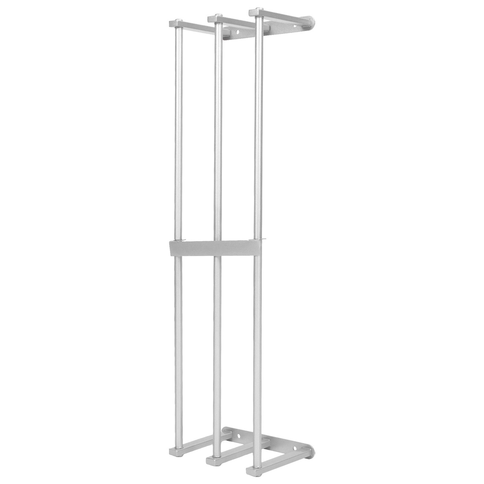 Bathroom Wall Towel Rack Wall Mounted 3 Bars Aluminum Alloy Rolled Towel Holder for Rolled Towels Silver - Image 4