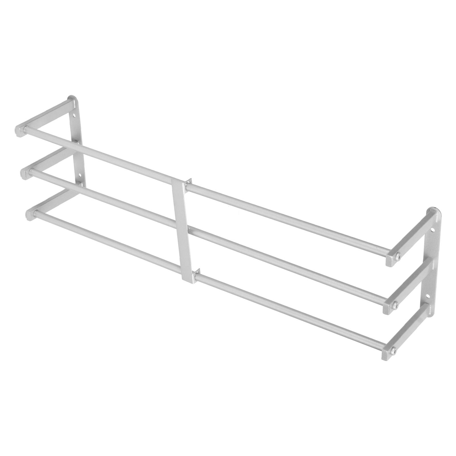 Bathroom Wall Towel Rack Wall Mounted 3 Bars Aluminum Alloy Rolled Towel Holder for Rolled Towels Silver - Image 8