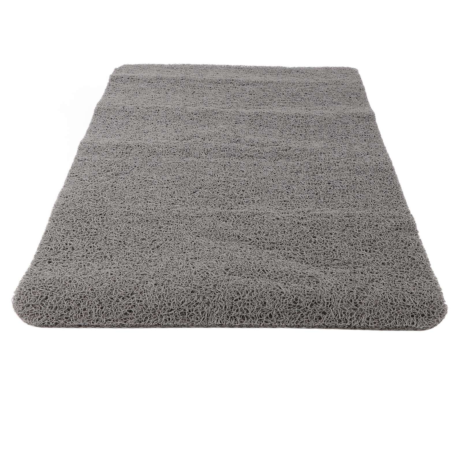 Indoor Non Slip Mat PVC Textured Bath Tub Shower Mat Water Proof Grey Bathroom Rug - Image 2