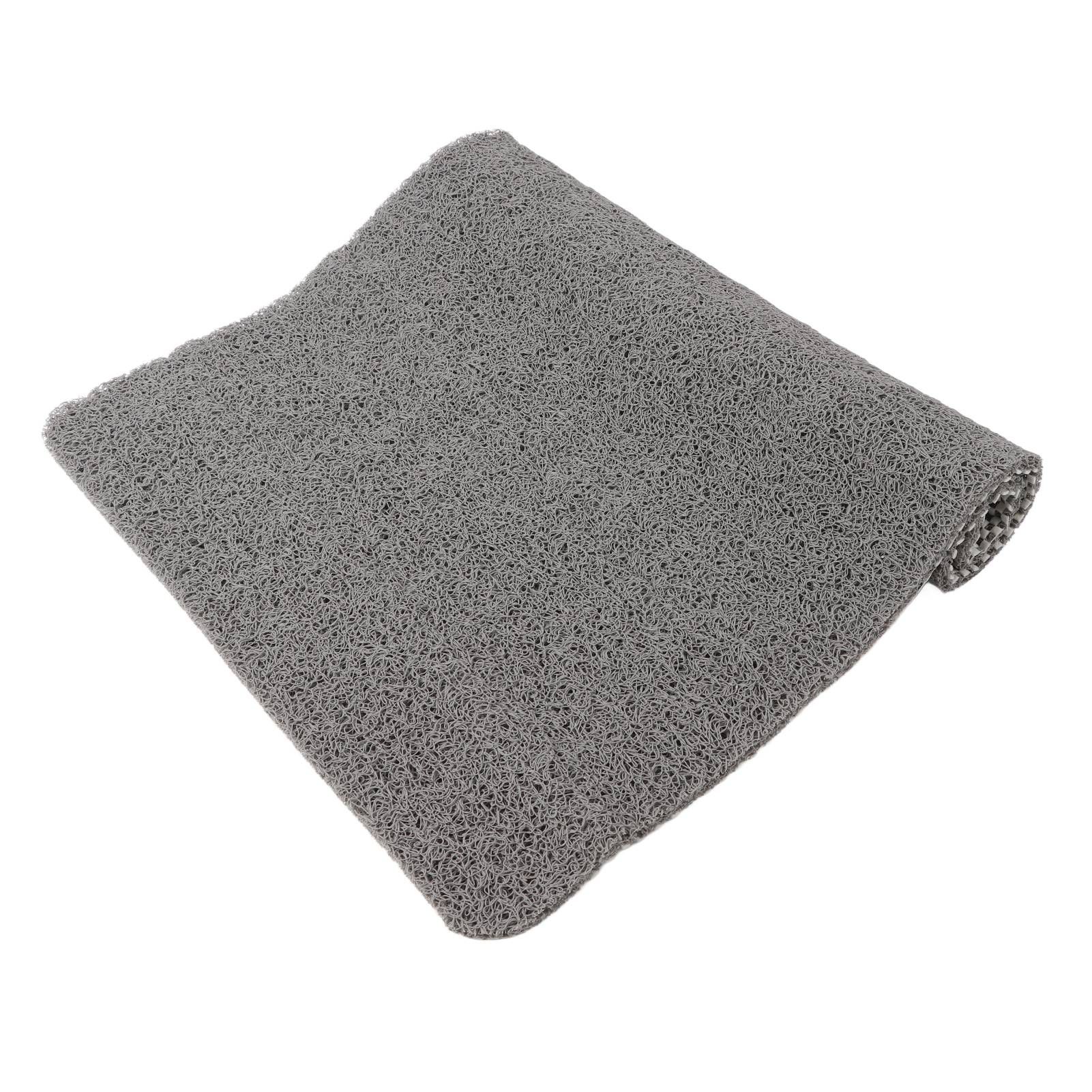 Indoor Non Slip Mat PVC Textured Bath Tub Shower Mat Water Proof Grey Bathroom Rug - Image 5