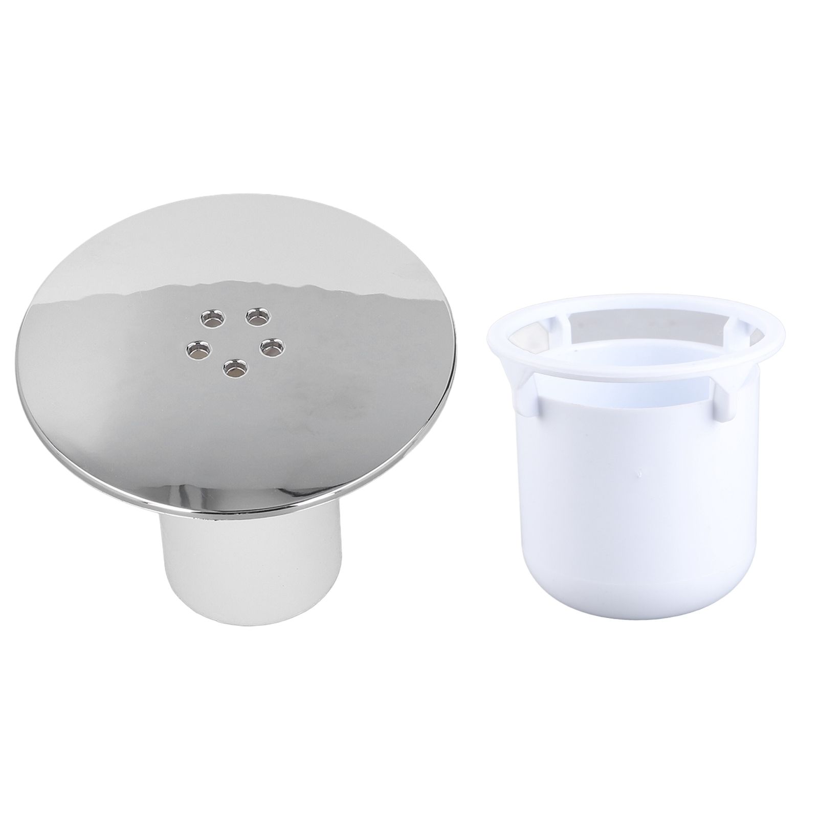 Shower Drain Cover Tray Waste Trap Plug Hole Cover Replacement Chromate Treatment Fast Flow - Image 1