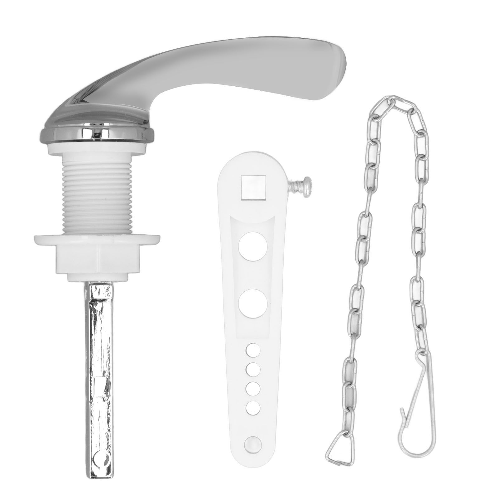 Toilet Tank Handle Electroplating Process Universal Zinc Alloy and Plastic Toilet Handle Replacement for Bathroom - Image 1