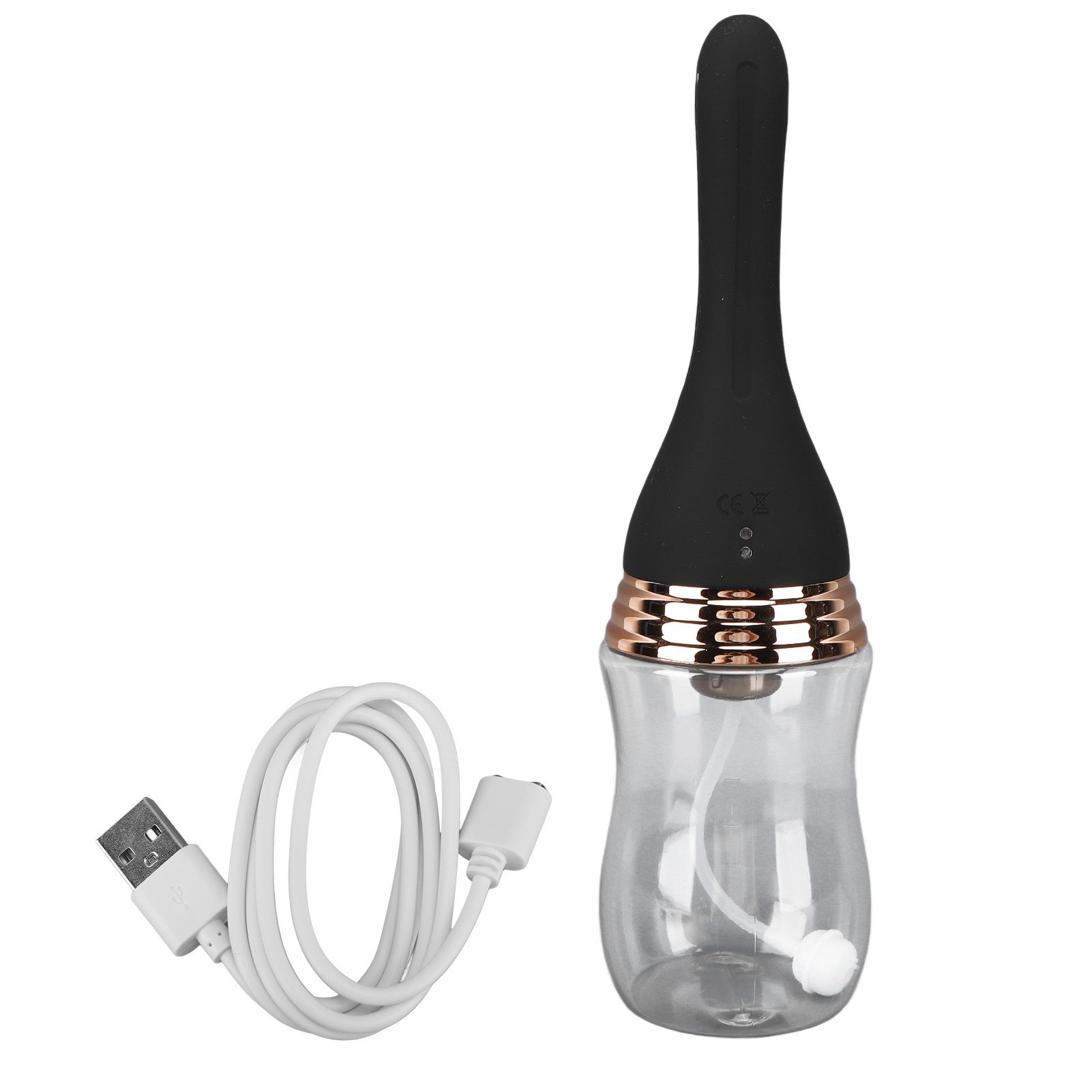 Portable Electric Enema Bulb Travel Bidet Electric Vaginal Irrigation Intimate Wash for Women Travel Toilet Straight Head Capacity 330ML - Image 1