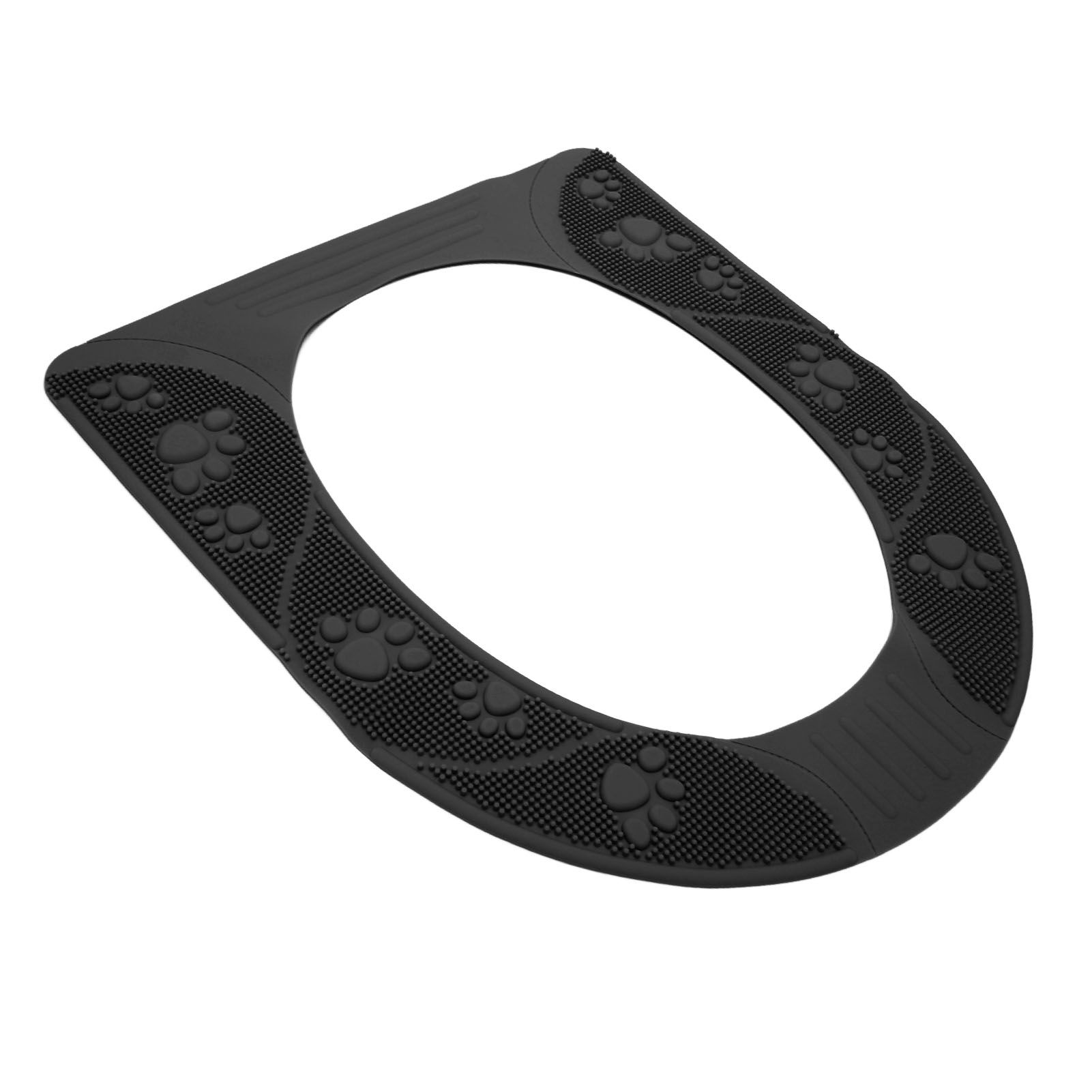 Four Season Universal Toilet Seat Cover Washable Silicone Non Slip Toilet Seat Cover Pad Grey - Image 4