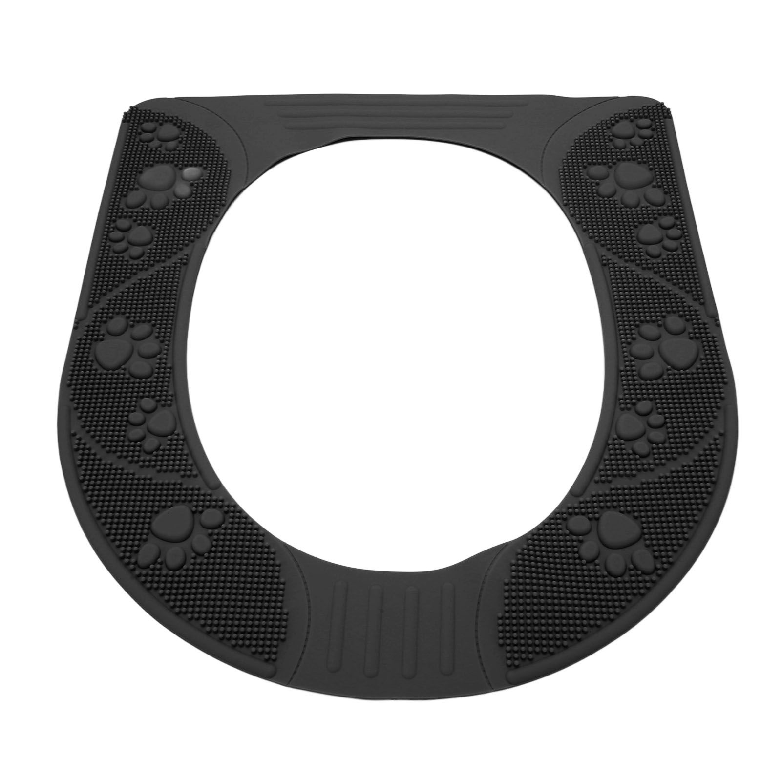 Four Season Universal Toilet Seat Cover Washable Silicone Non Slip Toilet Seat Cover Pad Grey - Image 6