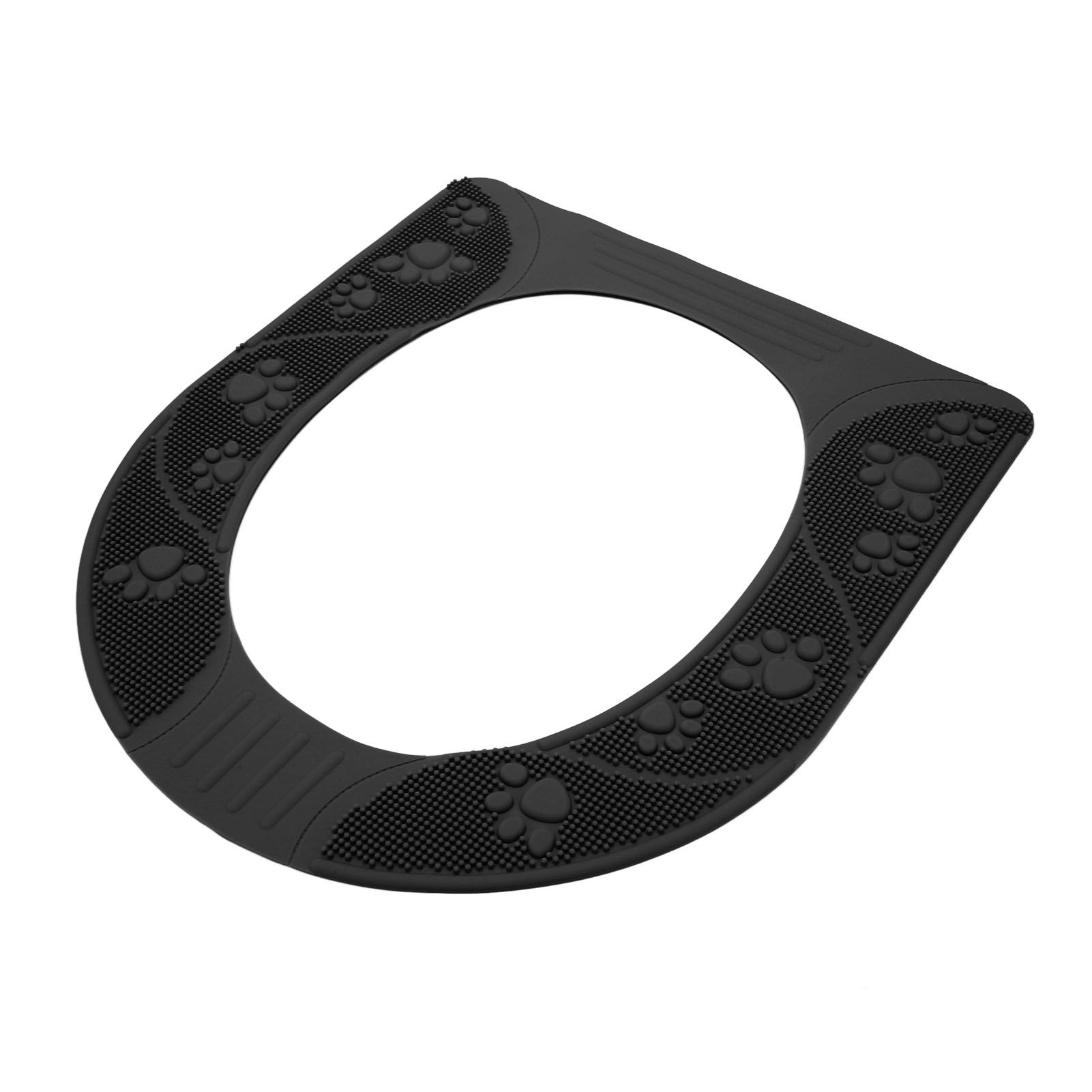 Four Season Universal Toilet Seat Cover Washable Silicone Non Slip Toilet Seat Cover Pad Grey - Image 7