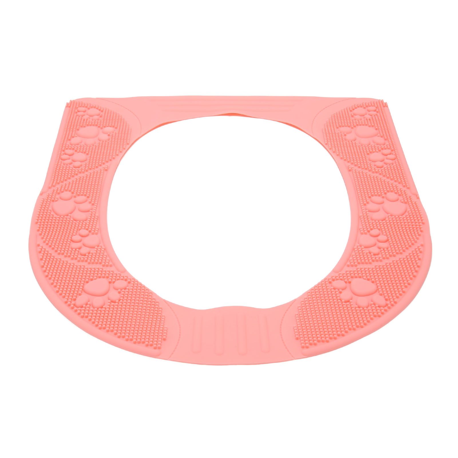 Four Season Universal Toilet Seat Cover Washable Silicone Non Slip Toilet Seat Cover Pad Pink - Image 2