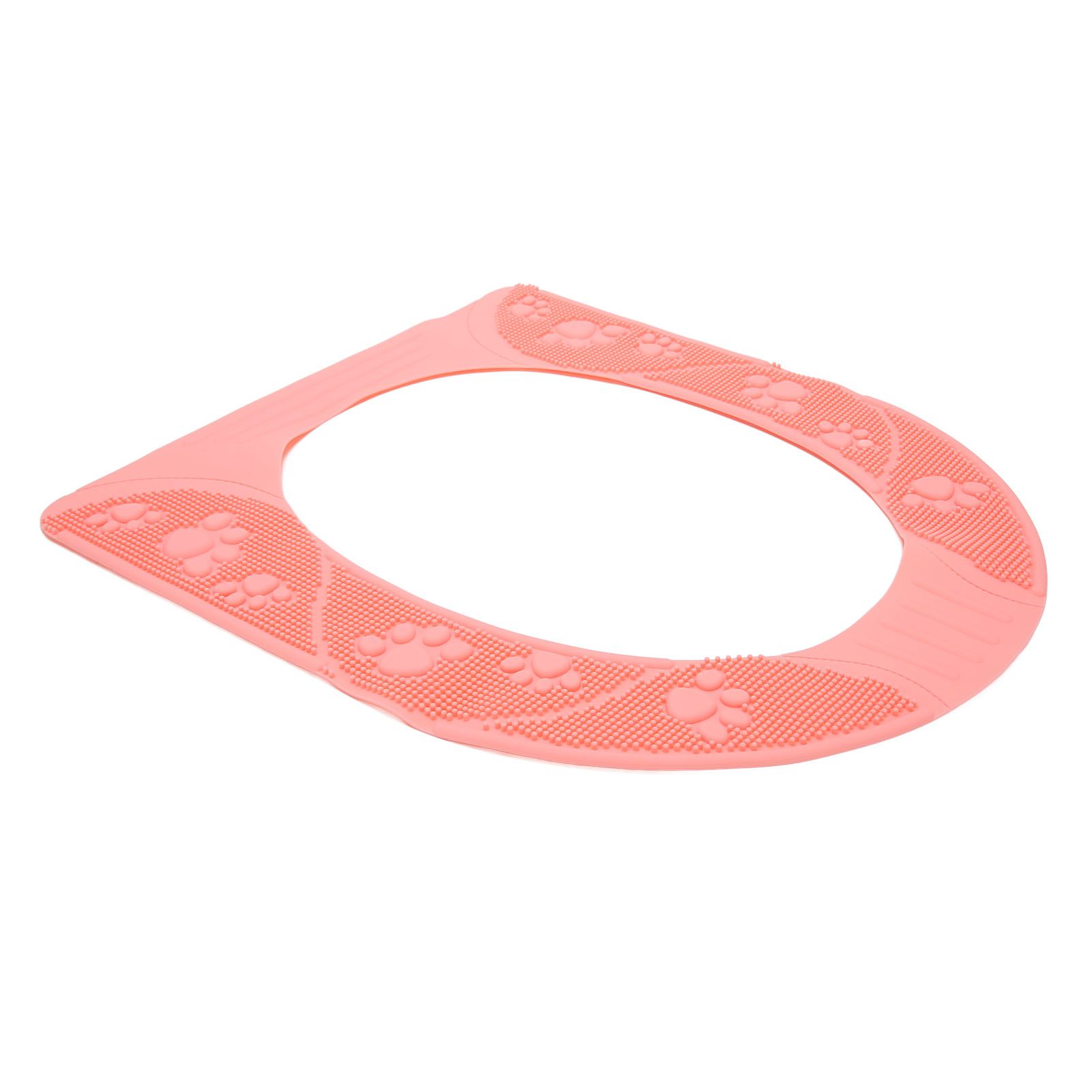 Four Season Universal Toilet Seat Cover Washable Silicone Non Slip Toilet Seat Cover Pad Pink - Image 3