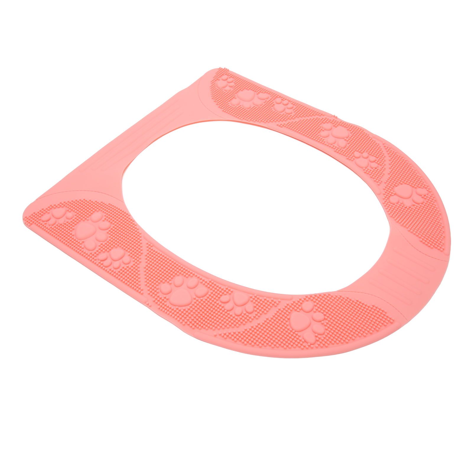 Four Season Universal Toilet Seat Cover Washable Silicone Non Slip Toilet Seat Cover Pad Pink - Image 5