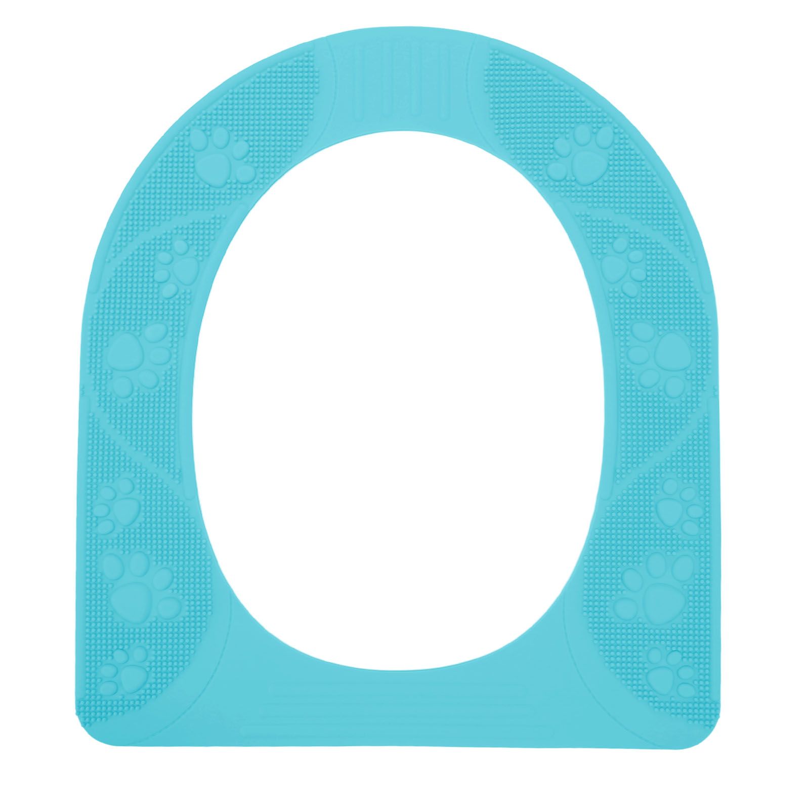 Four Season Universal Toilet Seat Cover Washable Silicone Non Slip Toilet Seat Cover Pad Sky Blue - Image 1