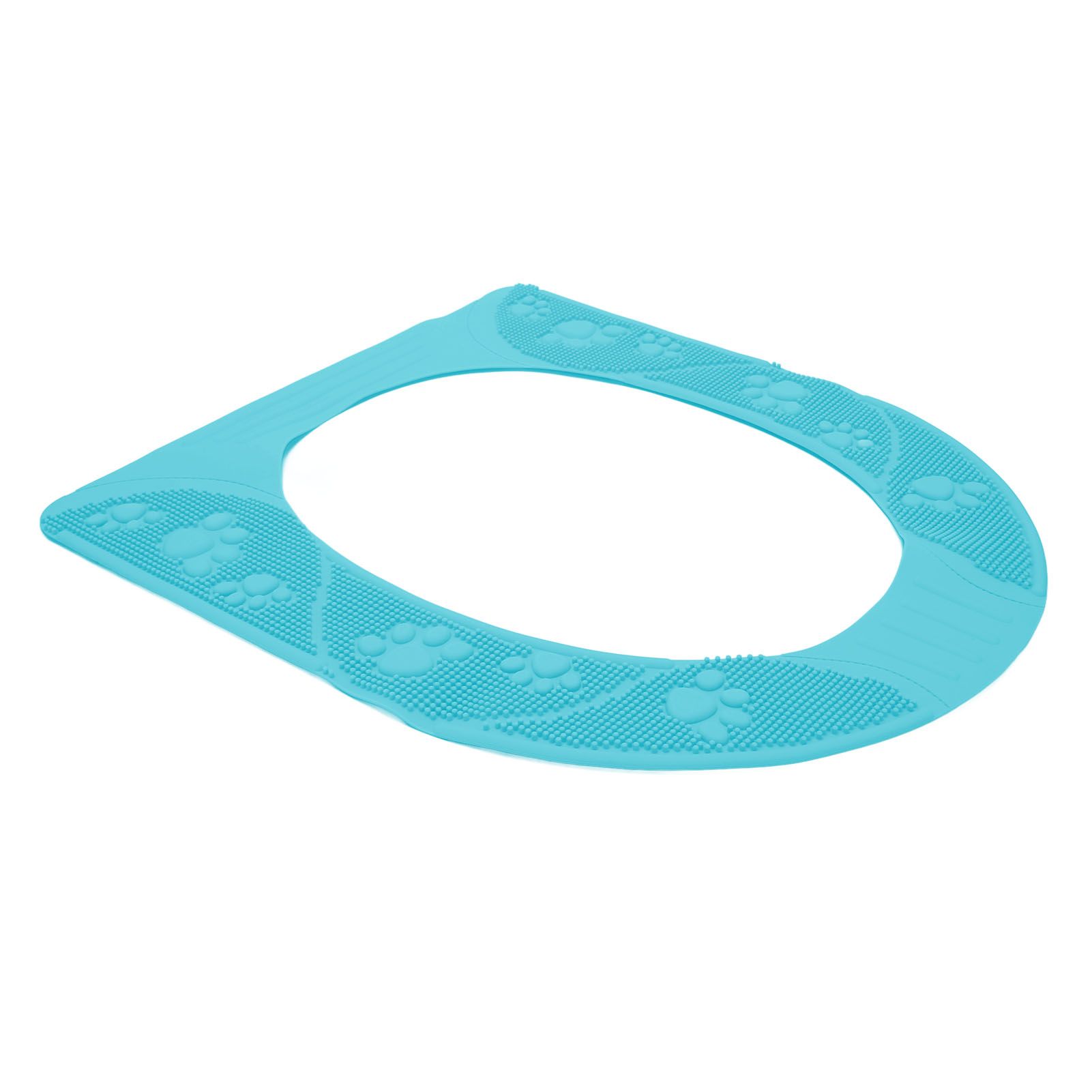 Four Season Universal Toilet Seat Cover Washable Silicone Non Slip Toilet Seat Cover Pad Sky Blue - Image 3