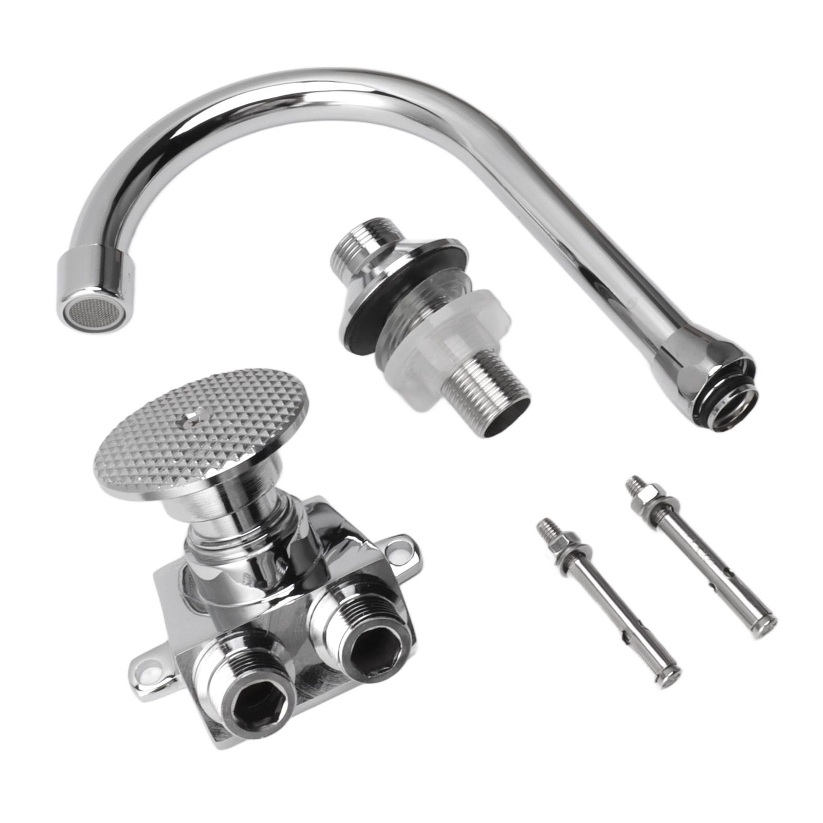 Foot Pedal Faucet Hands Free Foot Valve Flexible Hose Touchless Floor Mount Foot Control Faucet for Kitchen - Image 2
