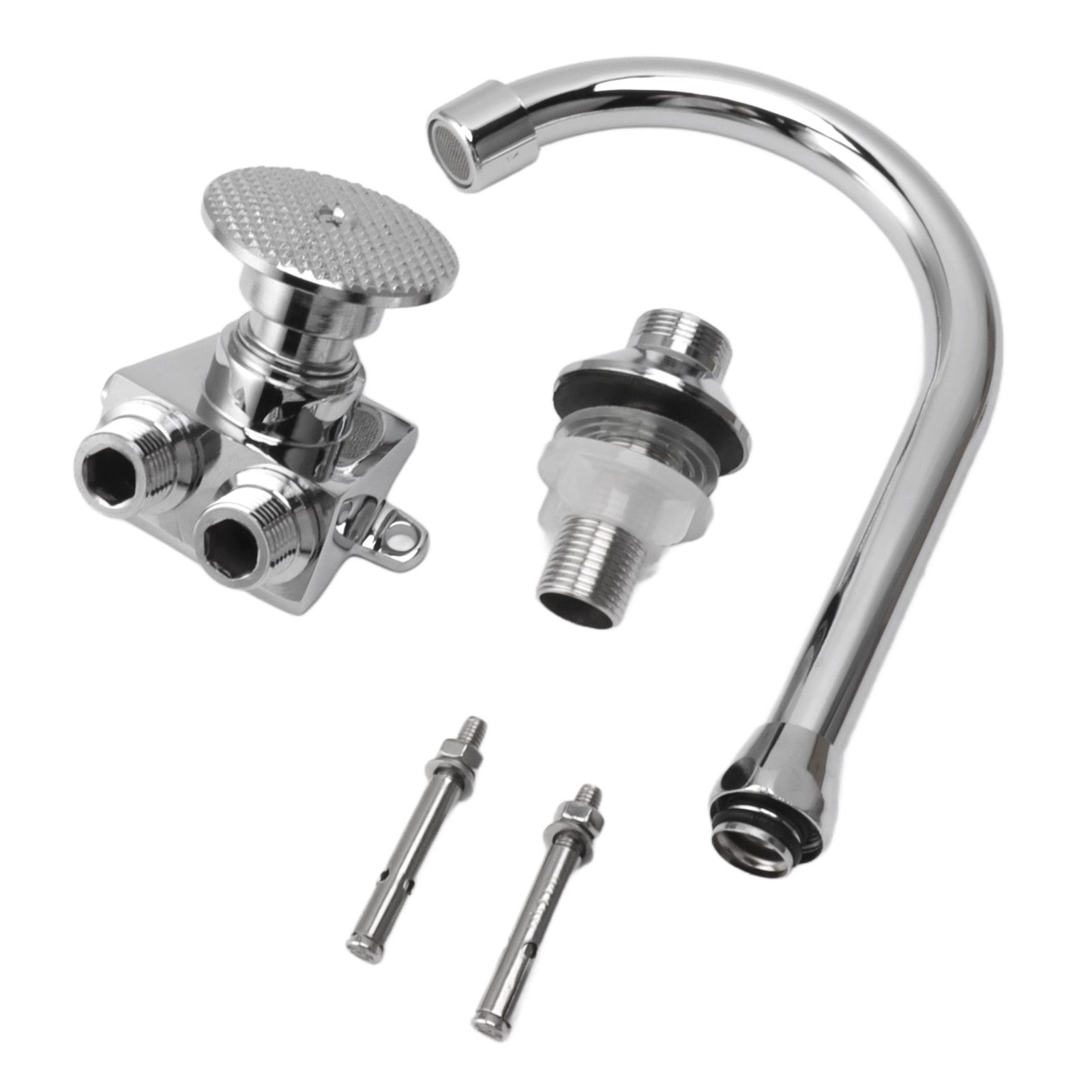 Foot Pedal Faucet Hands Free Foot Valve Flexible Hose Touchless Floor Mount Foot Control Faucet for Kitchen - Image 4