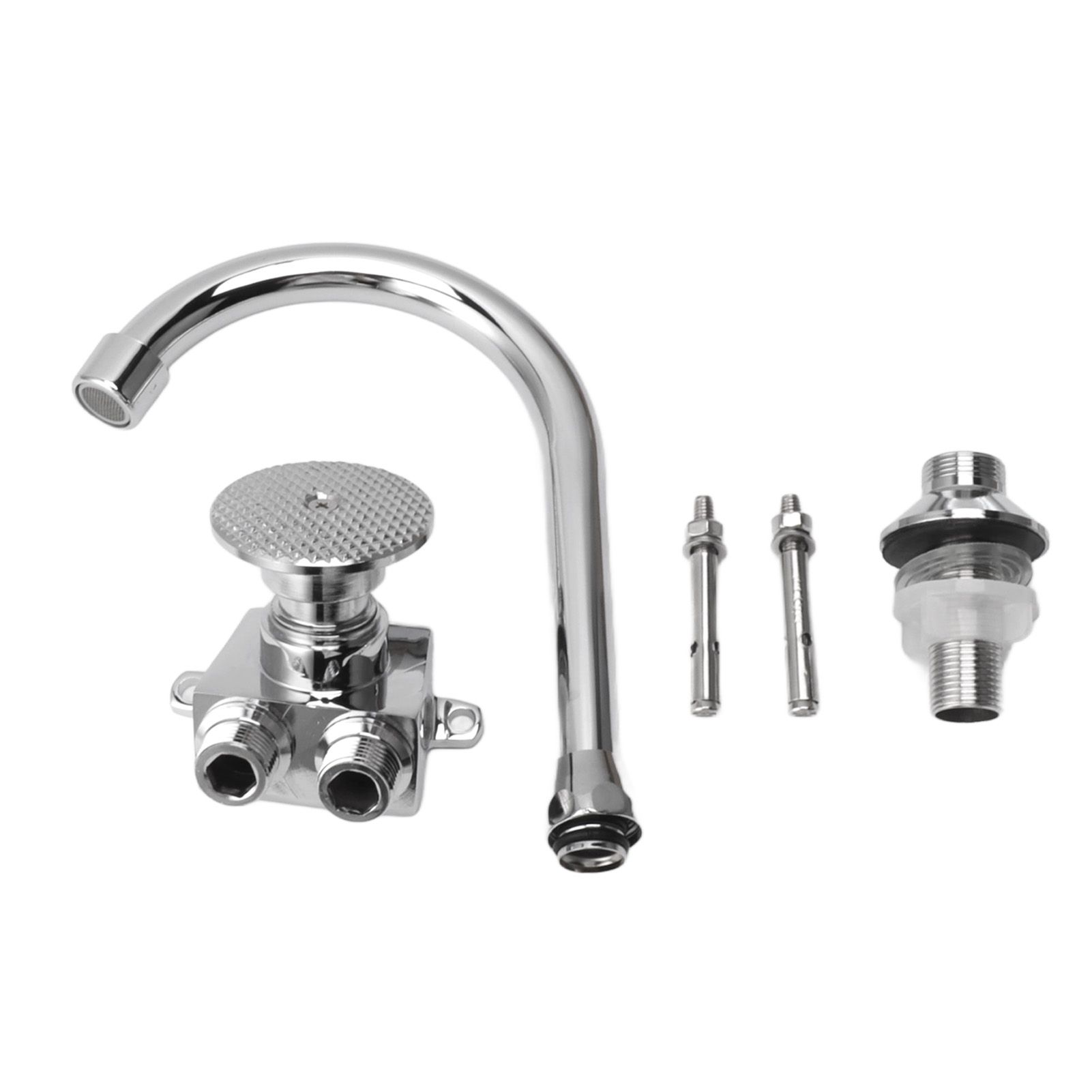 Foot Pedal Faucet Hands Free Foot Valve Flexible Hose Touchless Floor Mount Foot Control Faucet for Kitchen - Image 7