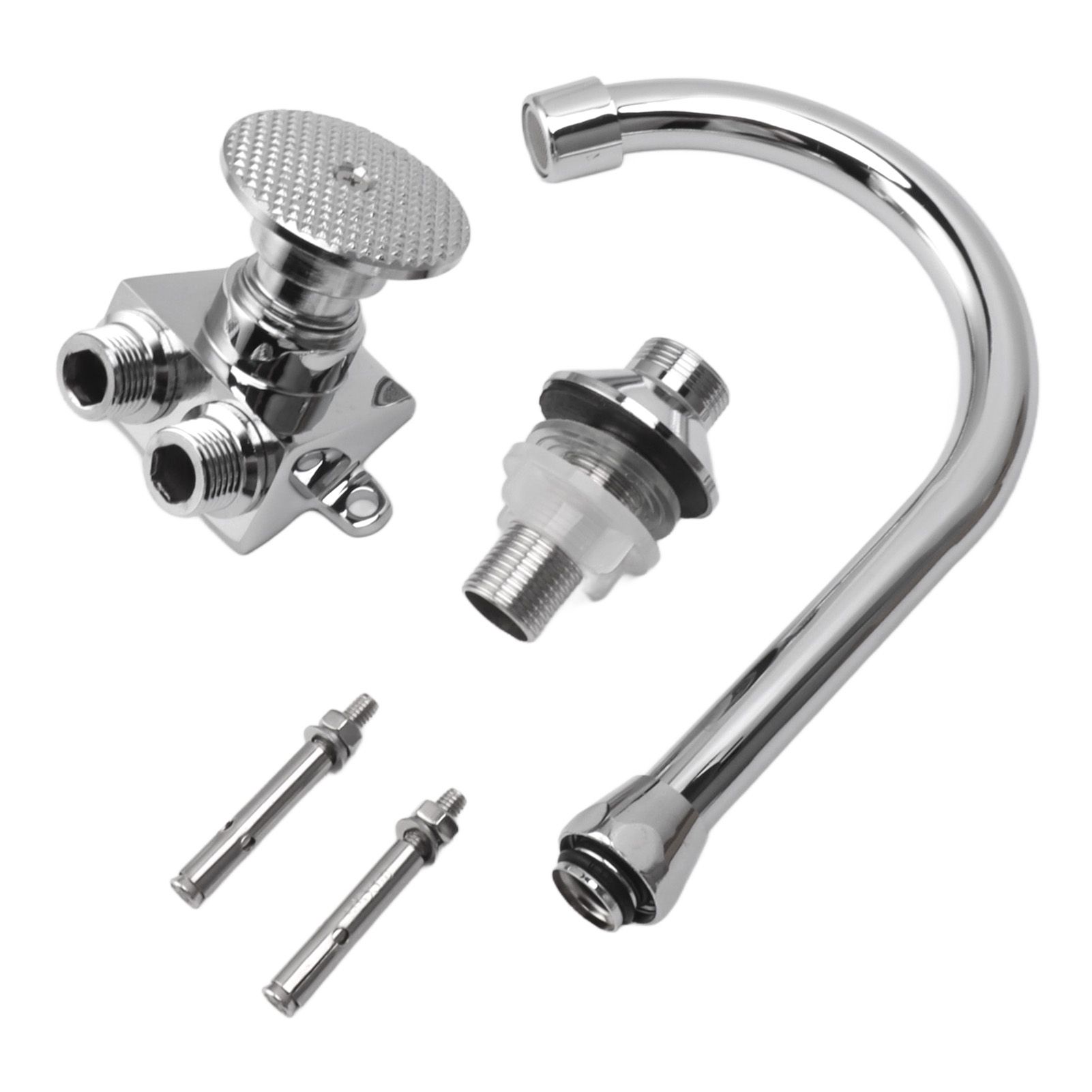 Foot Pedal Faucet Hands Free Foot Valve Flexible Hose Touchless Floor Mount Foot Control Faucet for Kitchen - Image 8