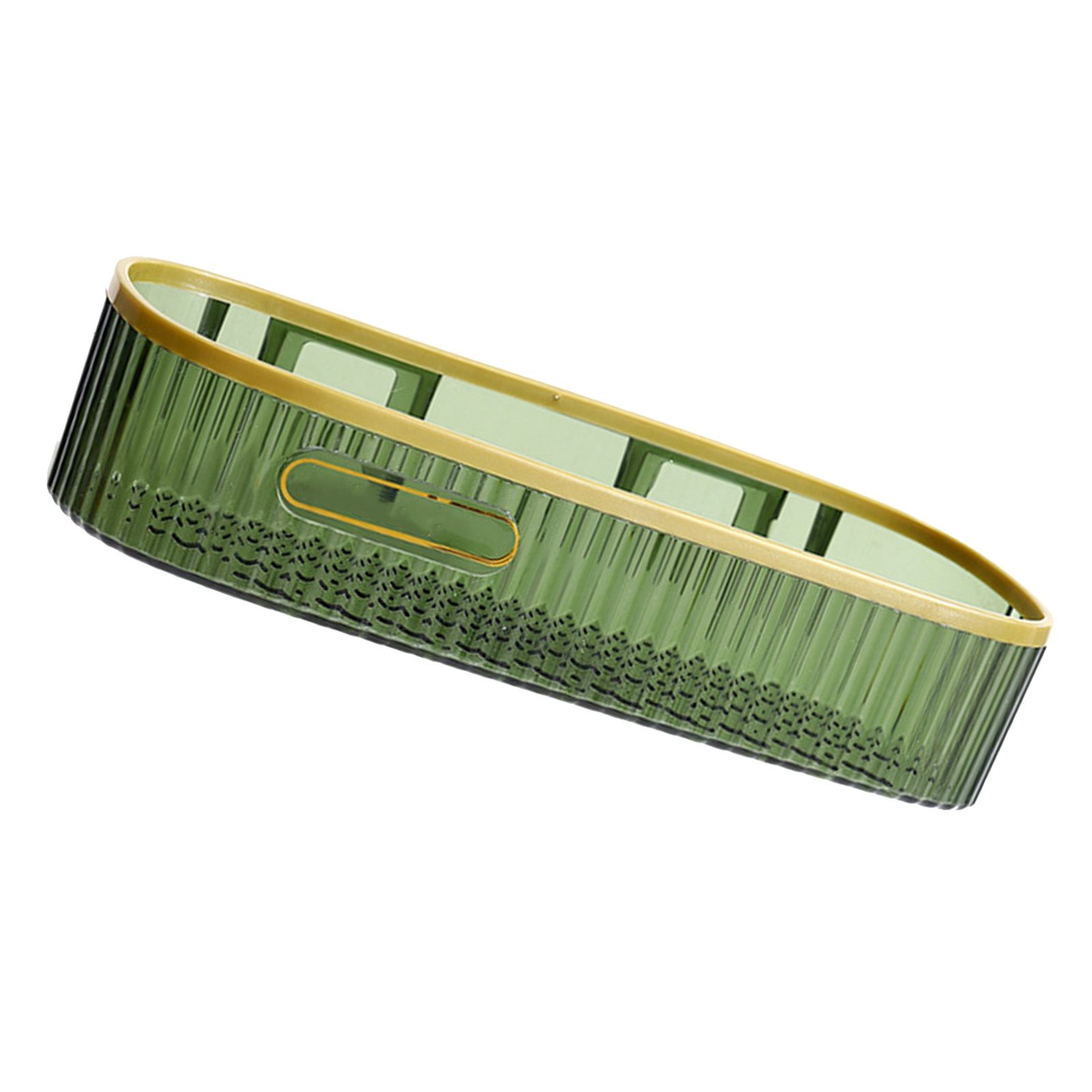 Wall Mounted Storage Rack Punch Free Shower Caddy Shelf Bathroom No Drilling Storage Rack for Household Long Strip ‑ Dark Green - Image 6
