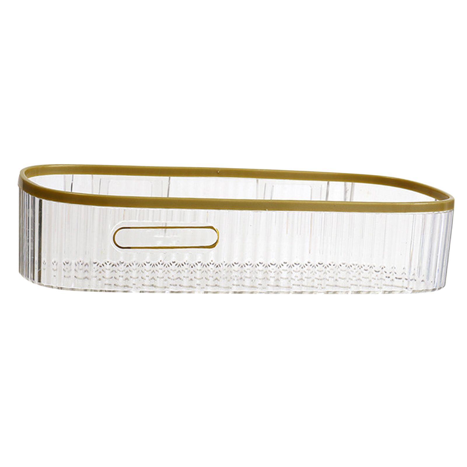 Wall Mounted Storage Rack Punch Free Shower Caddy Shelf Bathroom No Drilling Storage Rack for Household Long Strip ‑ Transparent - Image 2