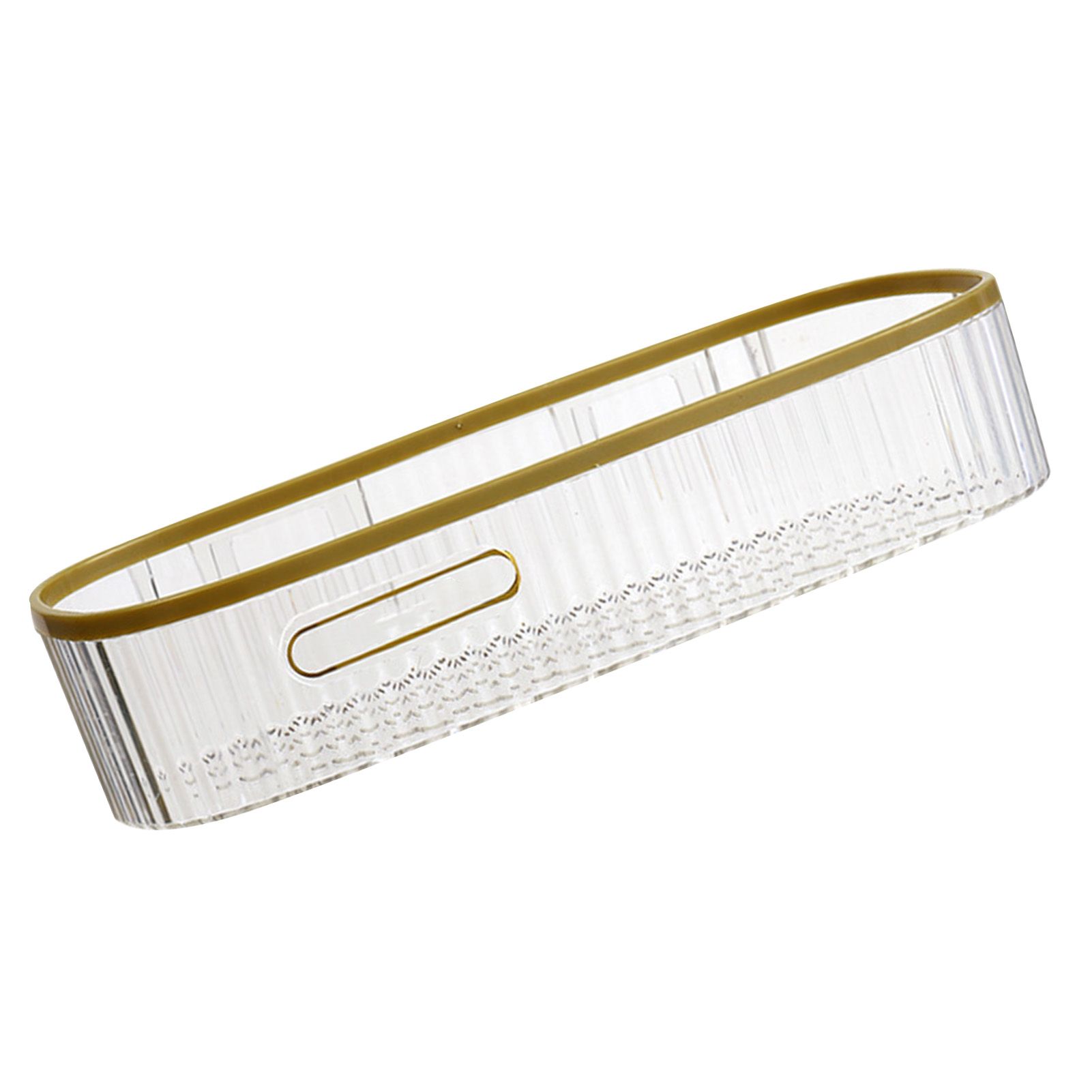 Wall Mounted Storage Rack Punch Free Shower Caddy Shelf Bathroom No Drilling Storage Rack for Household Long Strip ‑ Transparent - Image 4