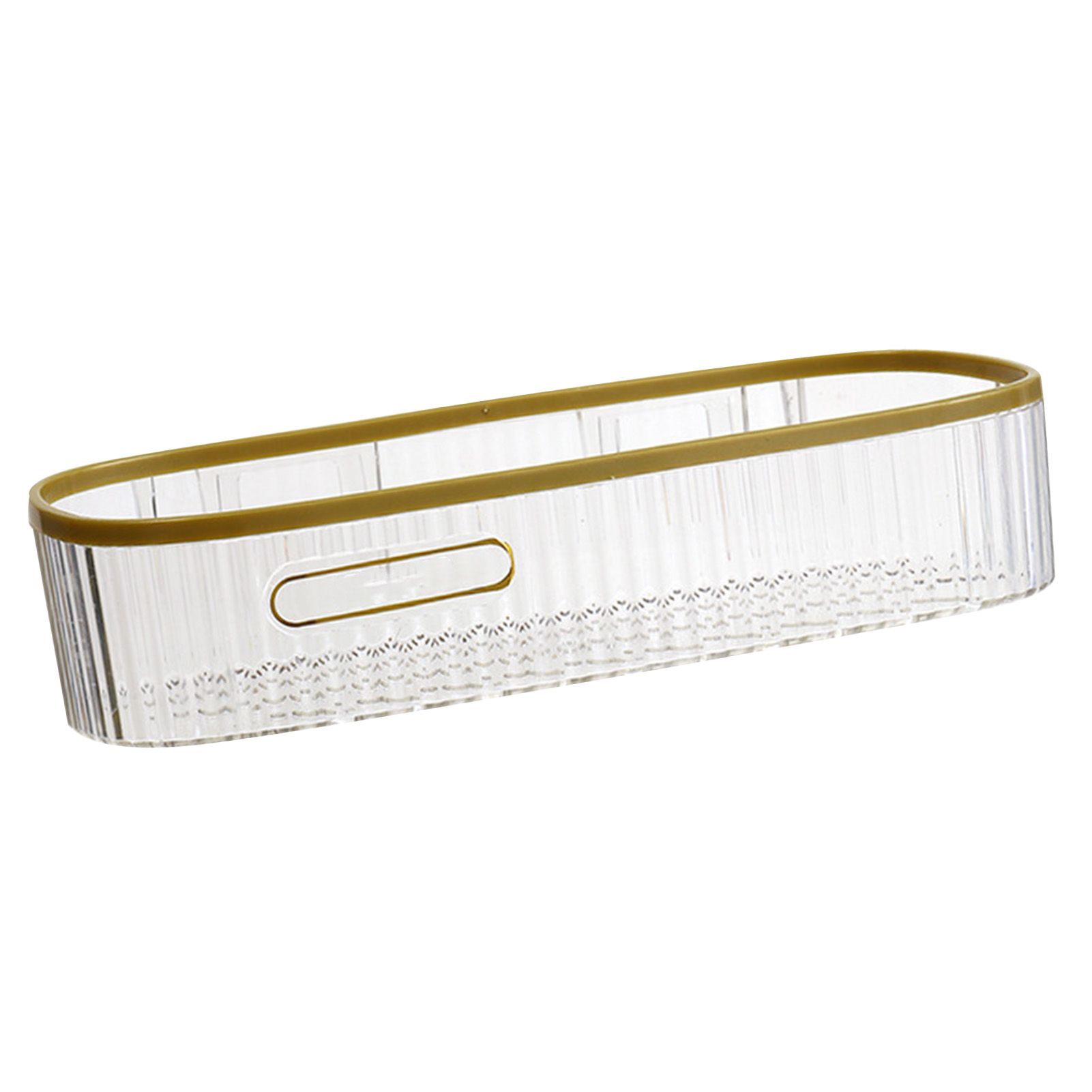 Wall Mounted Storage Rack Punch Free Shower Caddy Shelf Bathroom No Drilling Storage Rack for Household Long Strip ‑ Transparent - Image 6