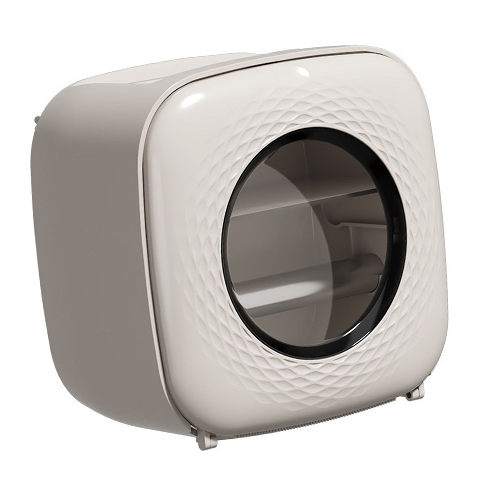 Toilet Paper Bathroom Set Box Punch Free Waterproof for Tissue Wall Mounted Decoration Light Khaki - Image 2