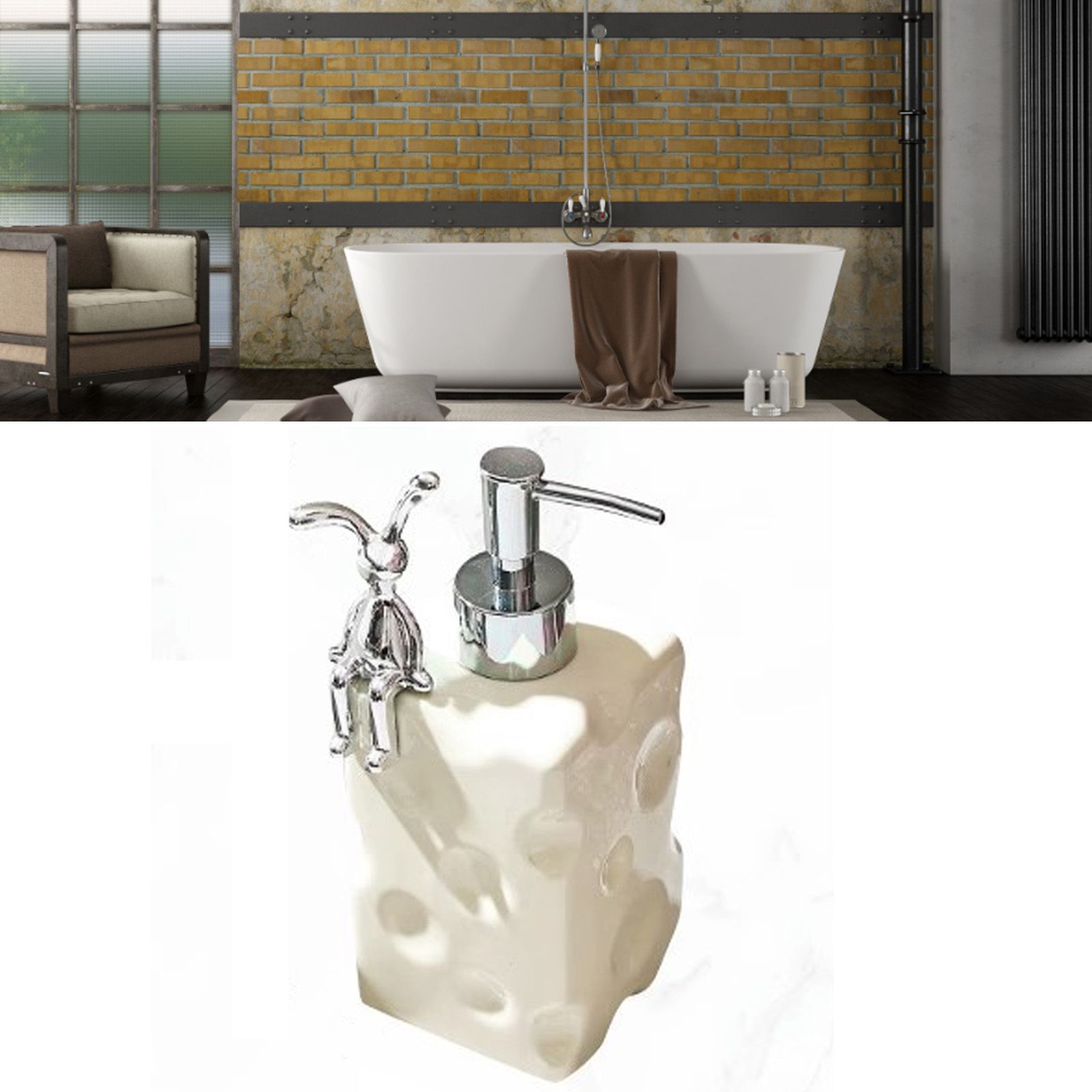 Shampoo Dispenser Bottle Ceramic Large Capacity Home Decoration with Pump for Bathroom Large White - Image 6