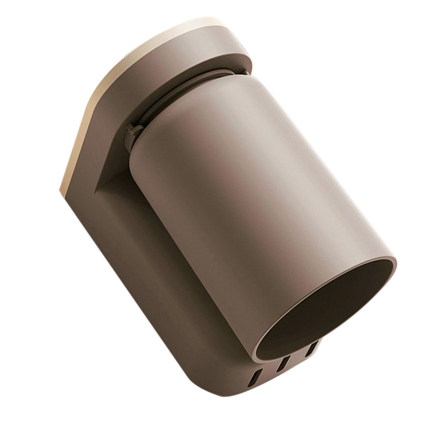 Wall Mounted Toothbrush Holder with Drainage Function Self Adhesive Toothbrush Holder with Cups for Bathroom Caramel Brown - Image 4