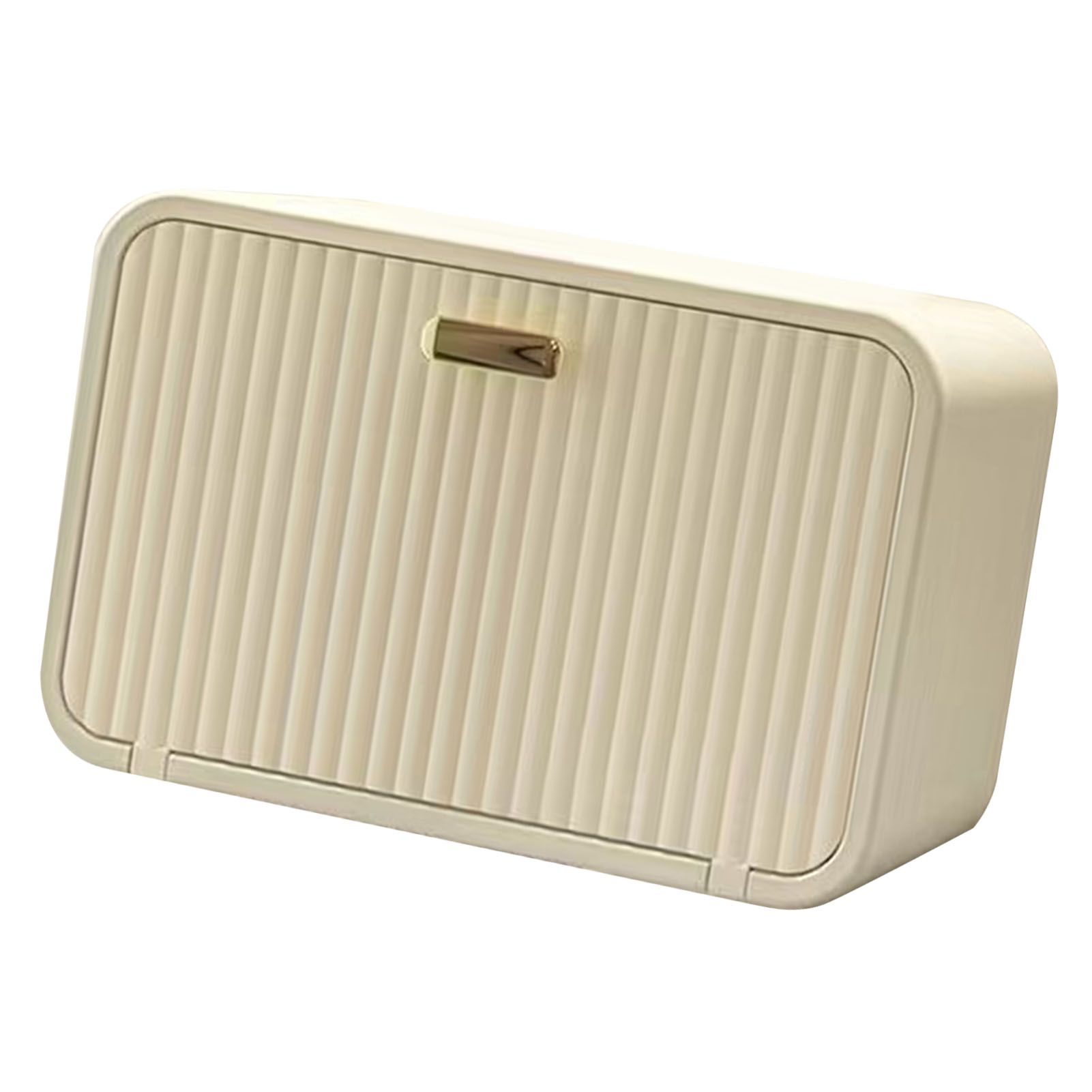 Tissue Box Cover Wall Mounted 2 in 1 Waterproof Tissue Holder Dispenser Box Cover for Bathroom Milky White - Image 5