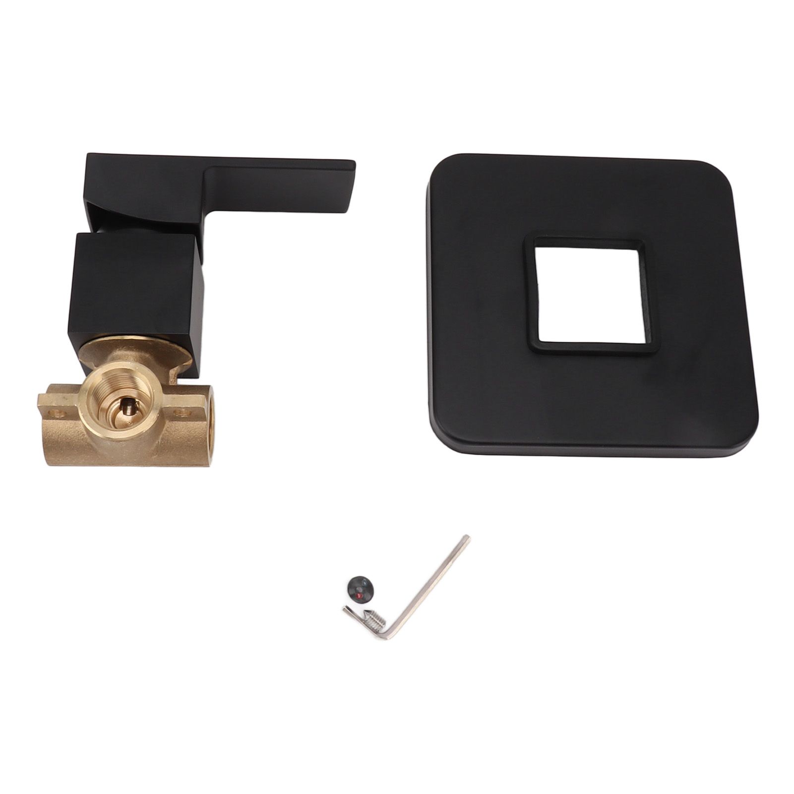 Shower Valves Wall Mount Copper Faucet Shower Rough In Valve Bathroom Trim Kit Single Handle Tub Shower Valve Mixer Black - Image 2
