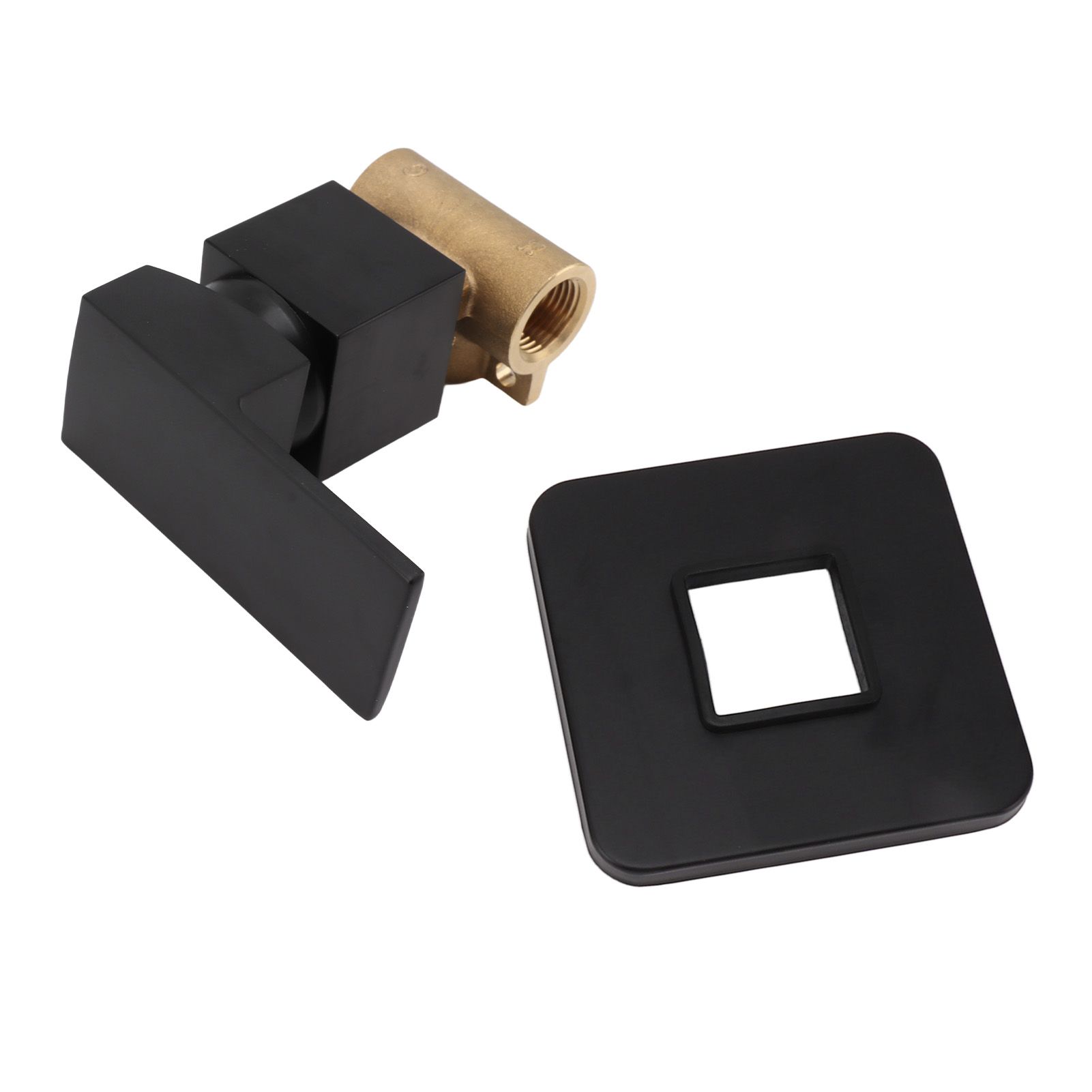 Shower Valves Wall Mount Copper Faucet Shower Rough In Valve Bathroom Trim Kit Single Handle Tub Shower Valve Mixer Black - Image 3