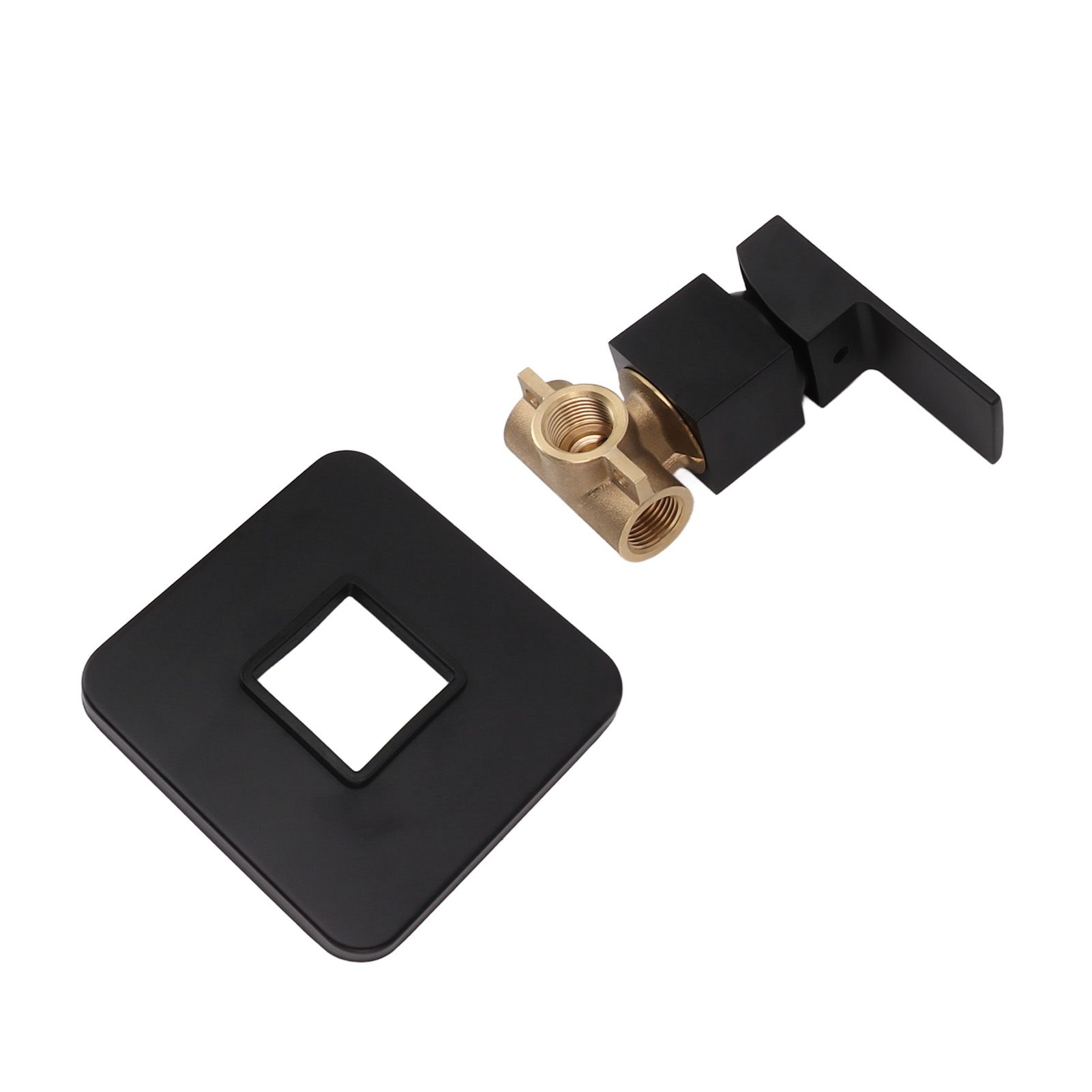Shower Valves Wall Mount Copper Faucet Shower Rough In Valve Bathroom Trim Kit Single Handle Tub Shower Valve Mixer Black - Image 4