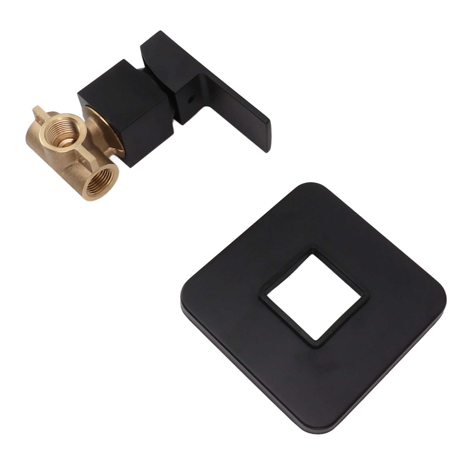 Shower Valves Wall Mount Copper Faucet Shower Rough In Valve Bathroom Trim Kit Single Handle Tub Shower Valve Mixer Black - Image 5