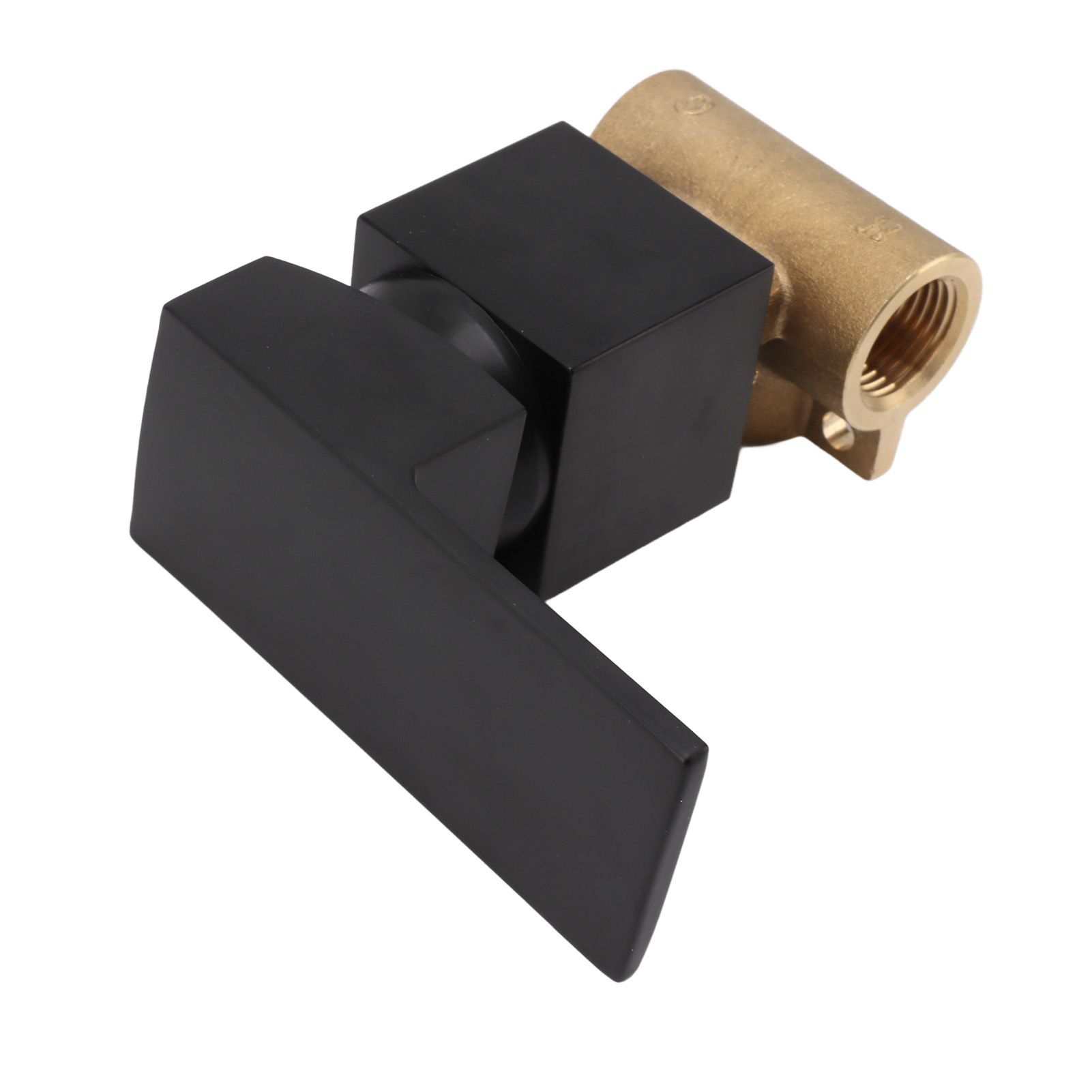 Shower Valves Wall Mount Copper Faucet Shower Rough In Valve Bathroom Trim Kit Single Handle Tub Shower Valve Mixer Black - Image 6